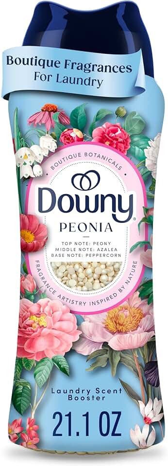 Downy Boutique Botanicals In Wash Laundry Scent Booster Beads, PEONIA Scent, 21.1 oz, Boutique Fragrances inspired by the Artistry