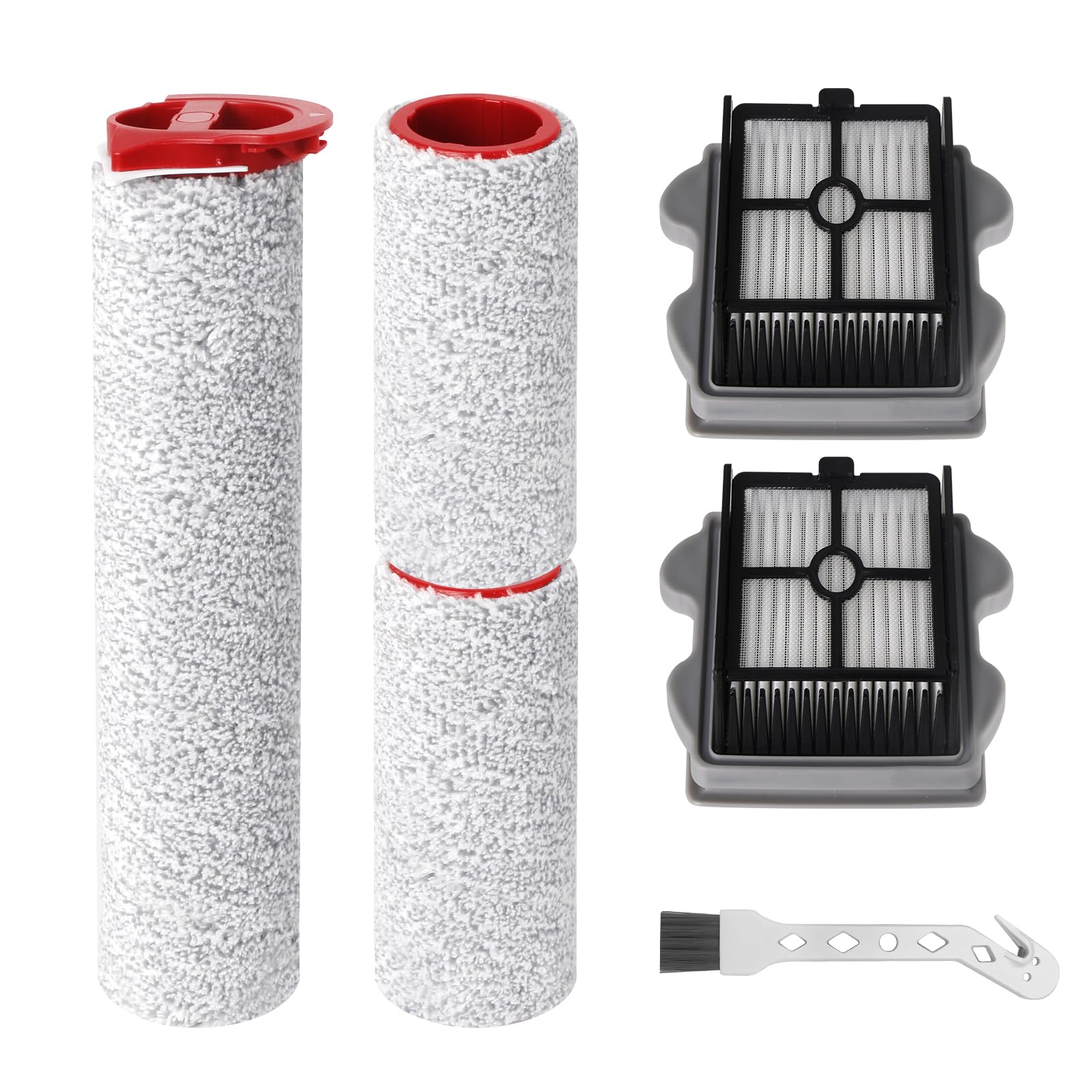 Bürstenwalze und Filter Zubehörset für Roborock Dyad Pro/Dyad Pro Combo Nass und Trockensauger Ersatzteile (3 bürste, 2 Filter, 1 Reinigungsbürste)