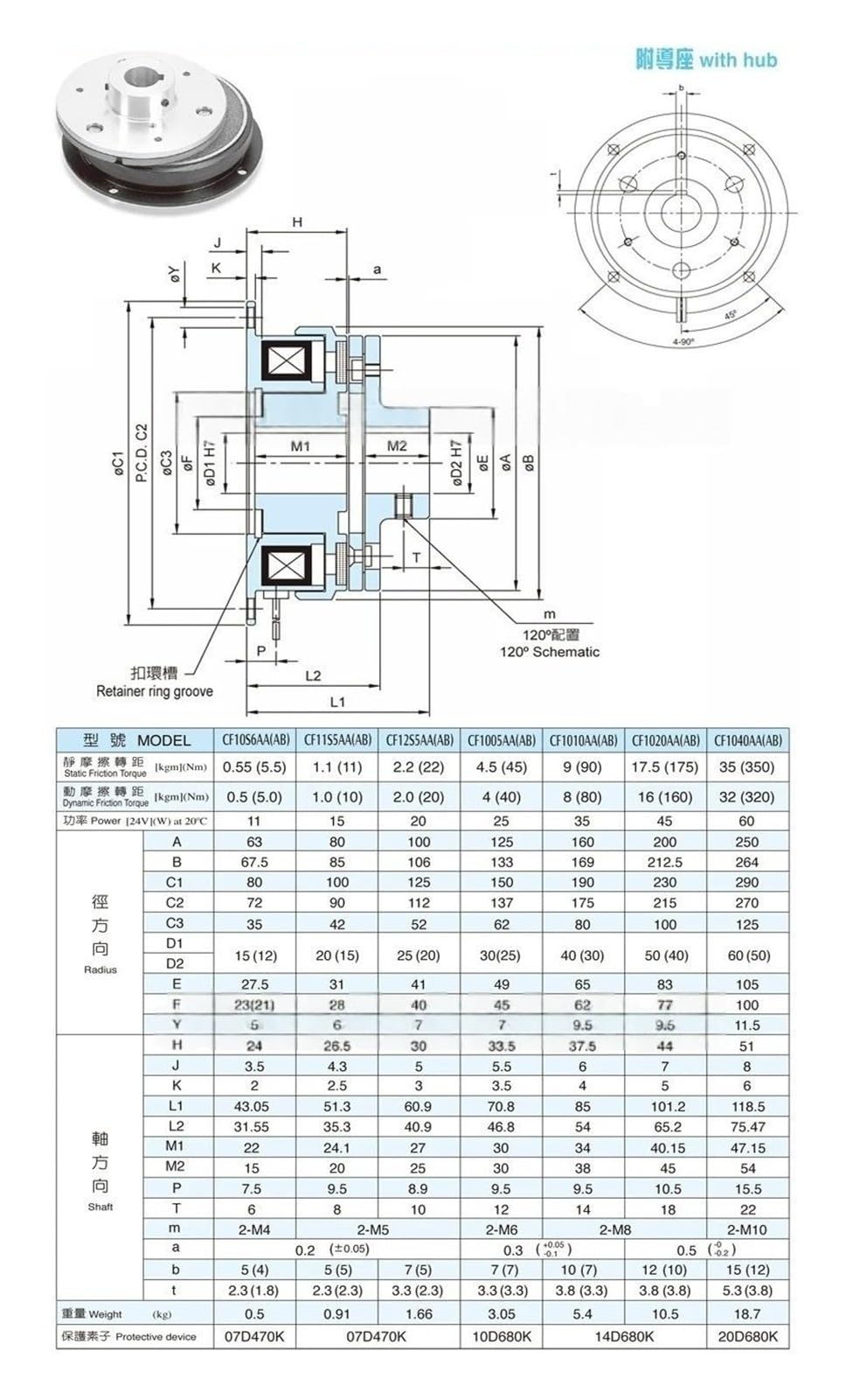 Elektromagnetische Kupplung CF1005AA CF1005AB