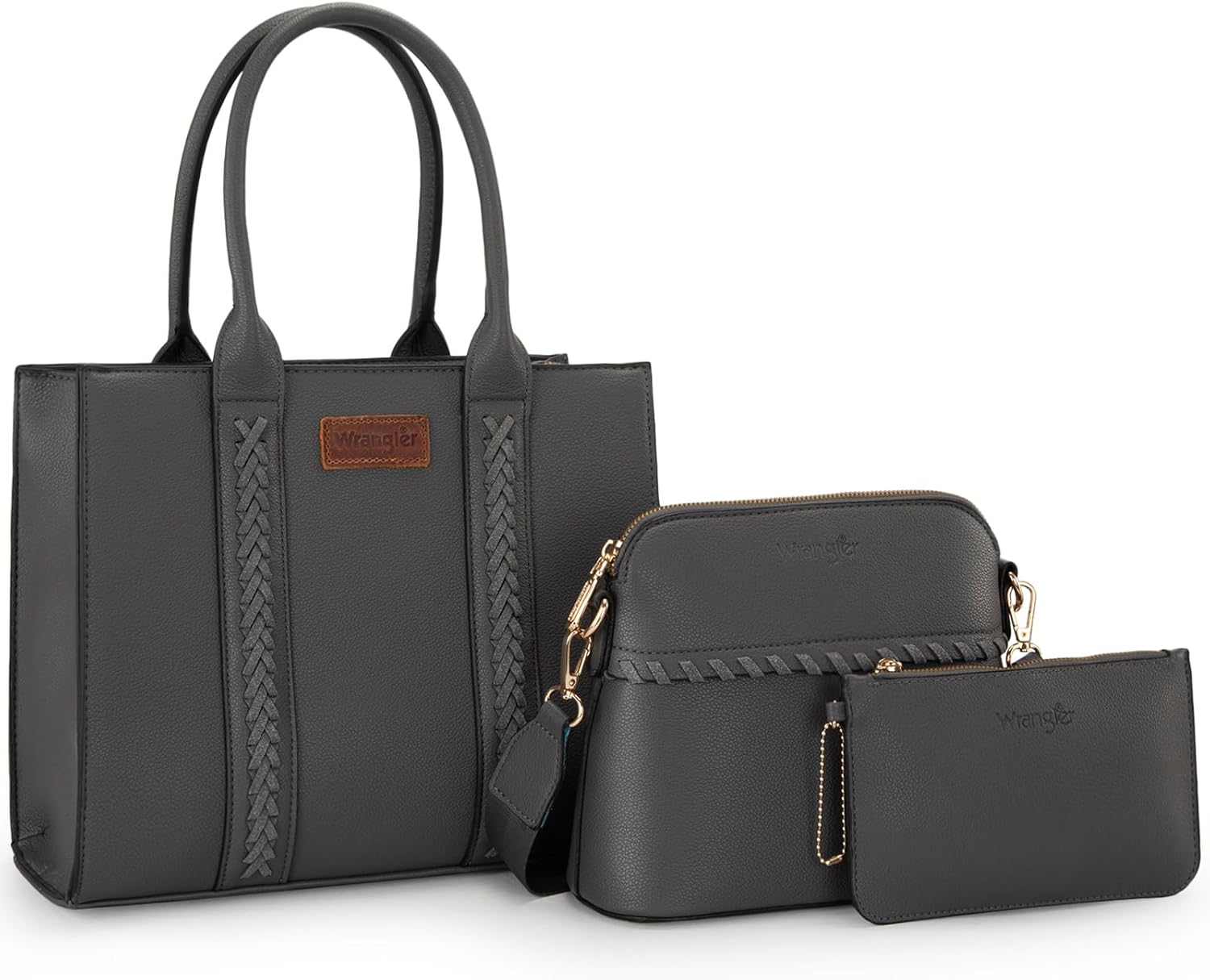 Wrangler 3Pcs Purses for Women Tote Bag Crossbody Handbag Sets with Strap