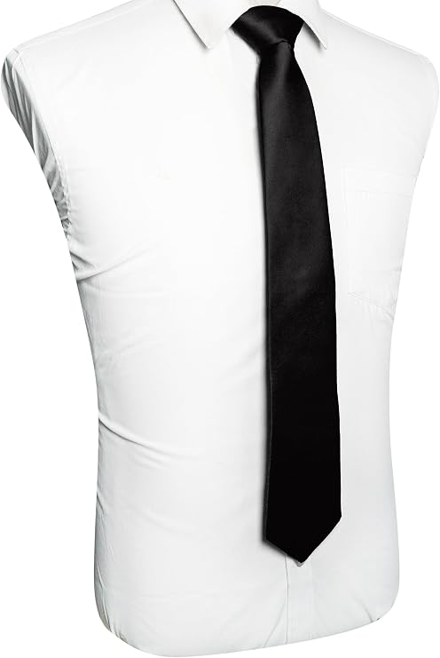 RBOCOTT Solid Color Tie Mens Necktie for Business and Wedding Party
