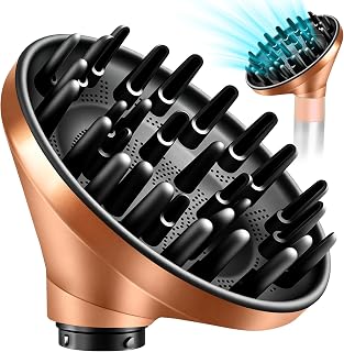 Chuancheng Upgraded Diffuser Attachment for Dyson for Airwrap HS01 HS05 HS08,Hair Diffuser Accessory for Wavy Curly or Curly Hair Type 973365-01,Gold