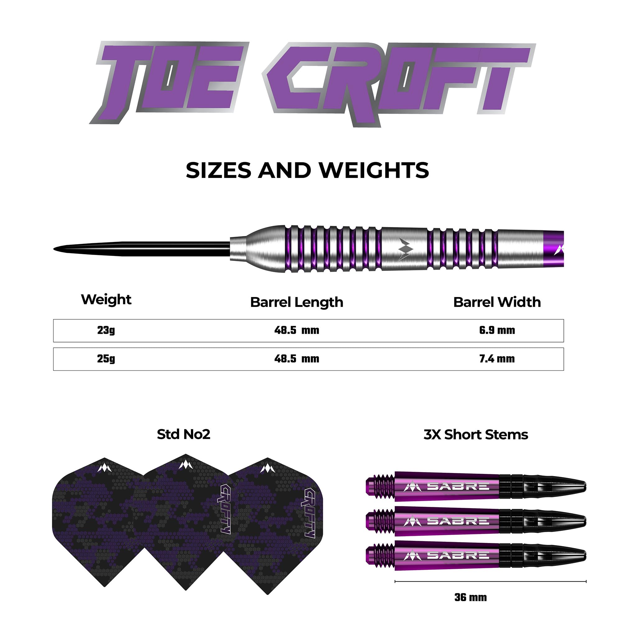 Lotki Mission Joe Croft 95% Tungsten Darts 23 Gram