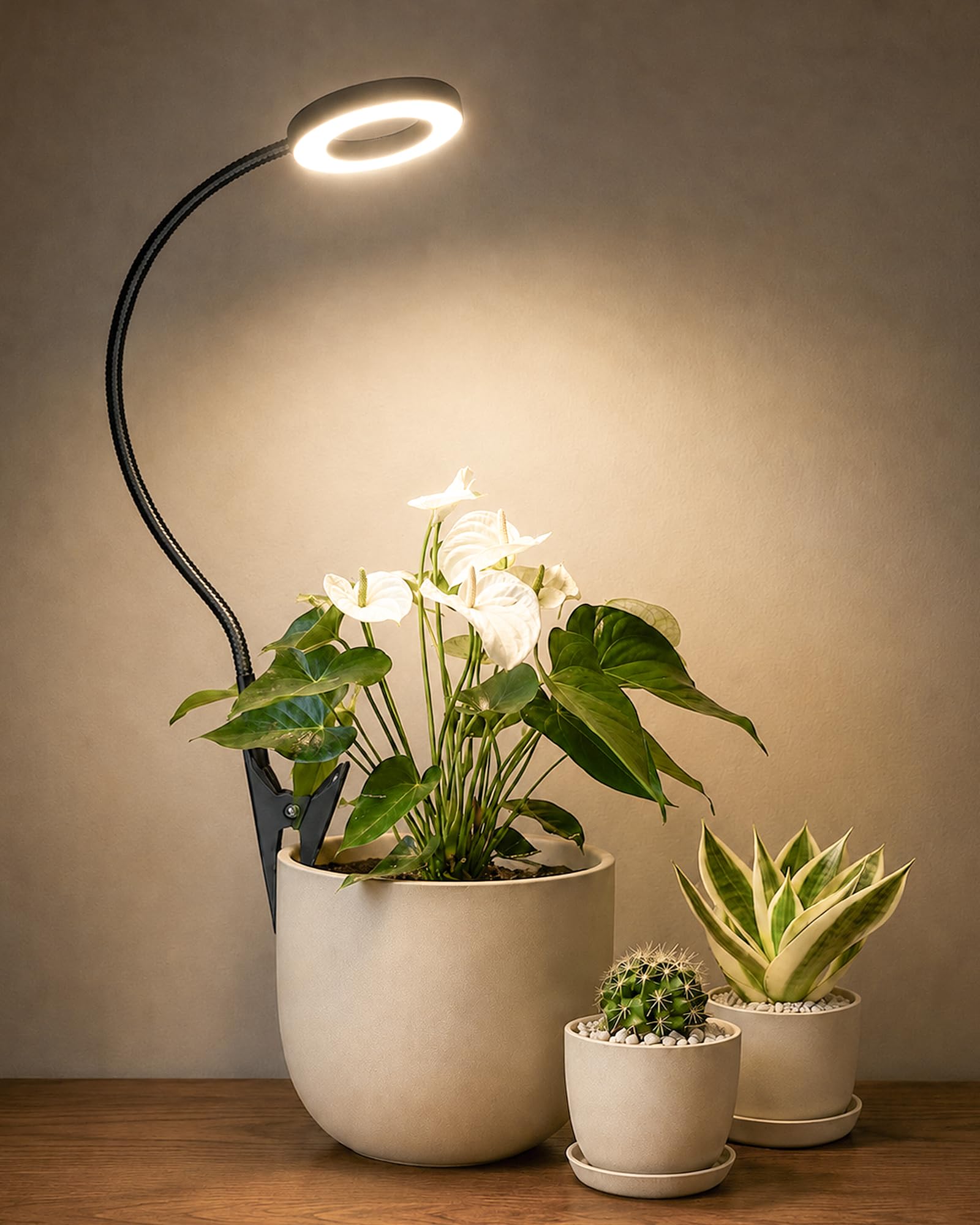 Luz LED de cultivo de espectro completo con pinza