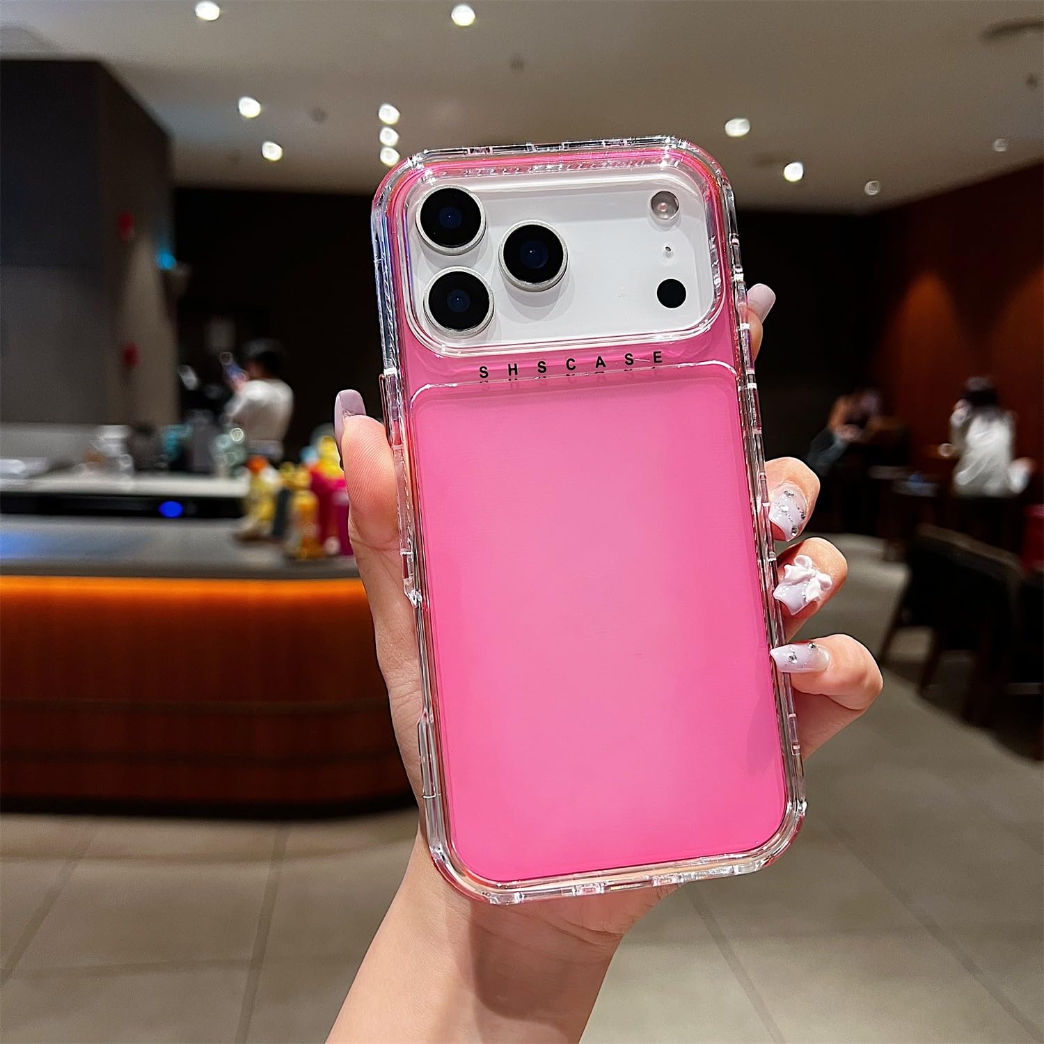 Amazon.co.jp: iPhone 17 Pro Max用ケース(カラー:ピンク) クリア 耐