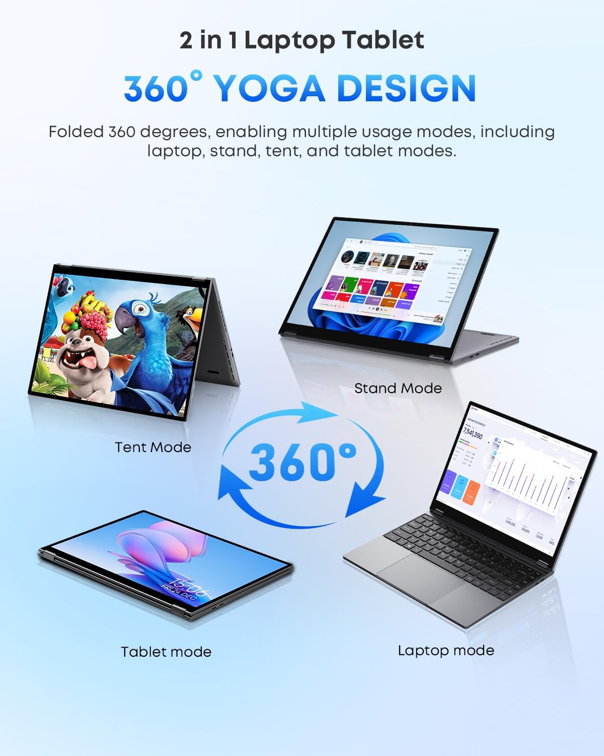 Amazon.com: CHUWI FreeBook 2 in 1 Laptop 13.4'', 16GB LPDDR5 RAM