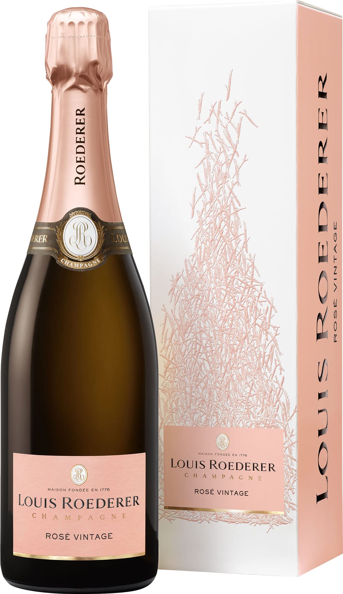 Louis Roederer Champagne Brut Rosé in Champagner Grafik-Geschenkpackung (1 x 0.75 l)
