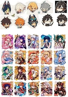 ملصق أنمي لشخصيات شياو وزولينج وكازوها من لعبة جينشين إمباكت 2