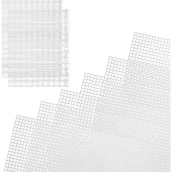 Pack of 12 plastic canvas sheets, plastic cross stitch, mesh fabric canvas | Handmade canvas plastic mesh DIY bag accessories