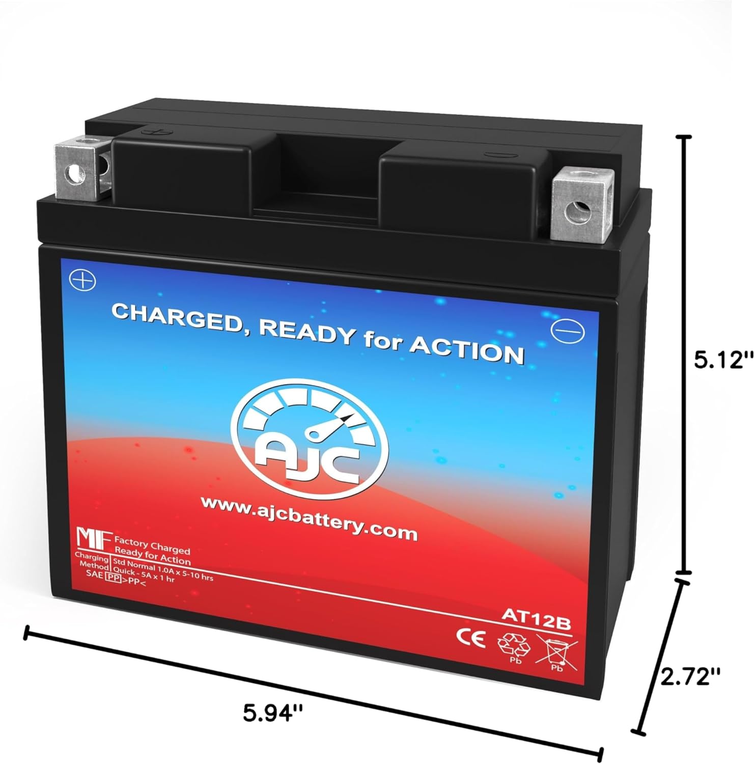AJC Battery Compatible with Yamaha XVS1100AT V Star 1100 Silverado 1100CC Motorcycle Battery (2002-2009)