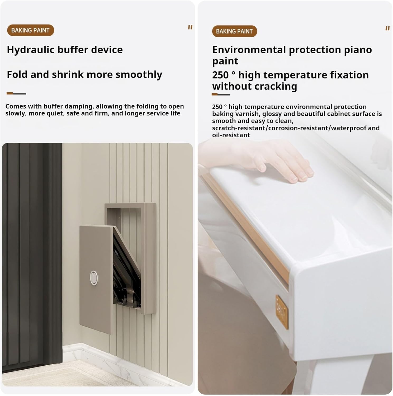 Wall Mounted Folding Stool ， Space-Saving Entryway Seat, Thin Foldable Design for Hallway, Kitchen, and Bathroom Use