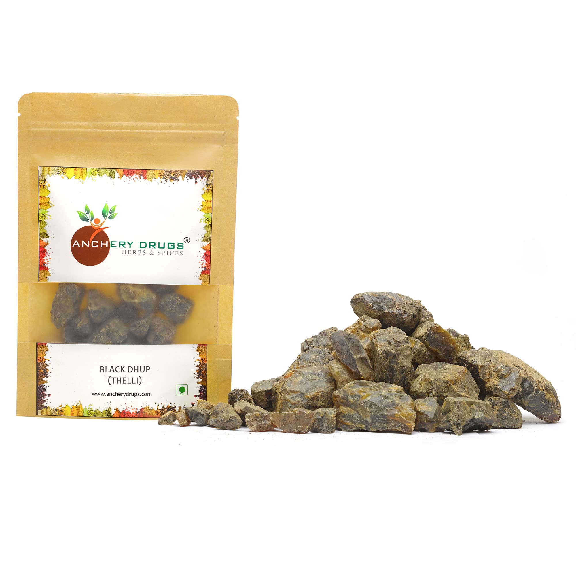 ANCHERY DRUGS Thelli, Indian Dammar, Sal Tree Resin (250 gms)