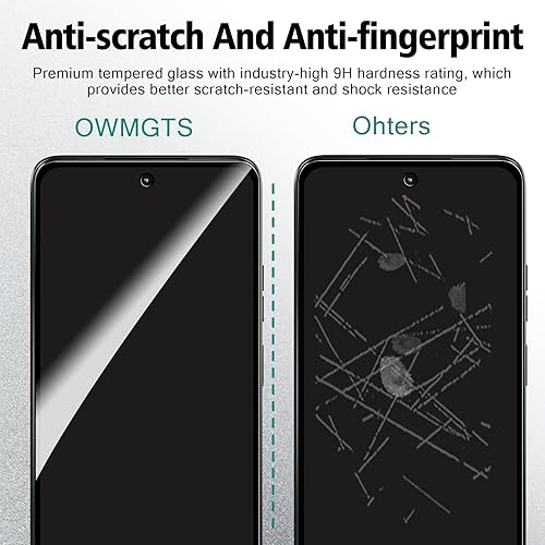 Miniatura 10 de Paquete de 2 protectores de pantalla de privacidad para Motorola Moto G Stylus 2023, dureza 9H, resistente a los arañazos, antiespía, antiespías,