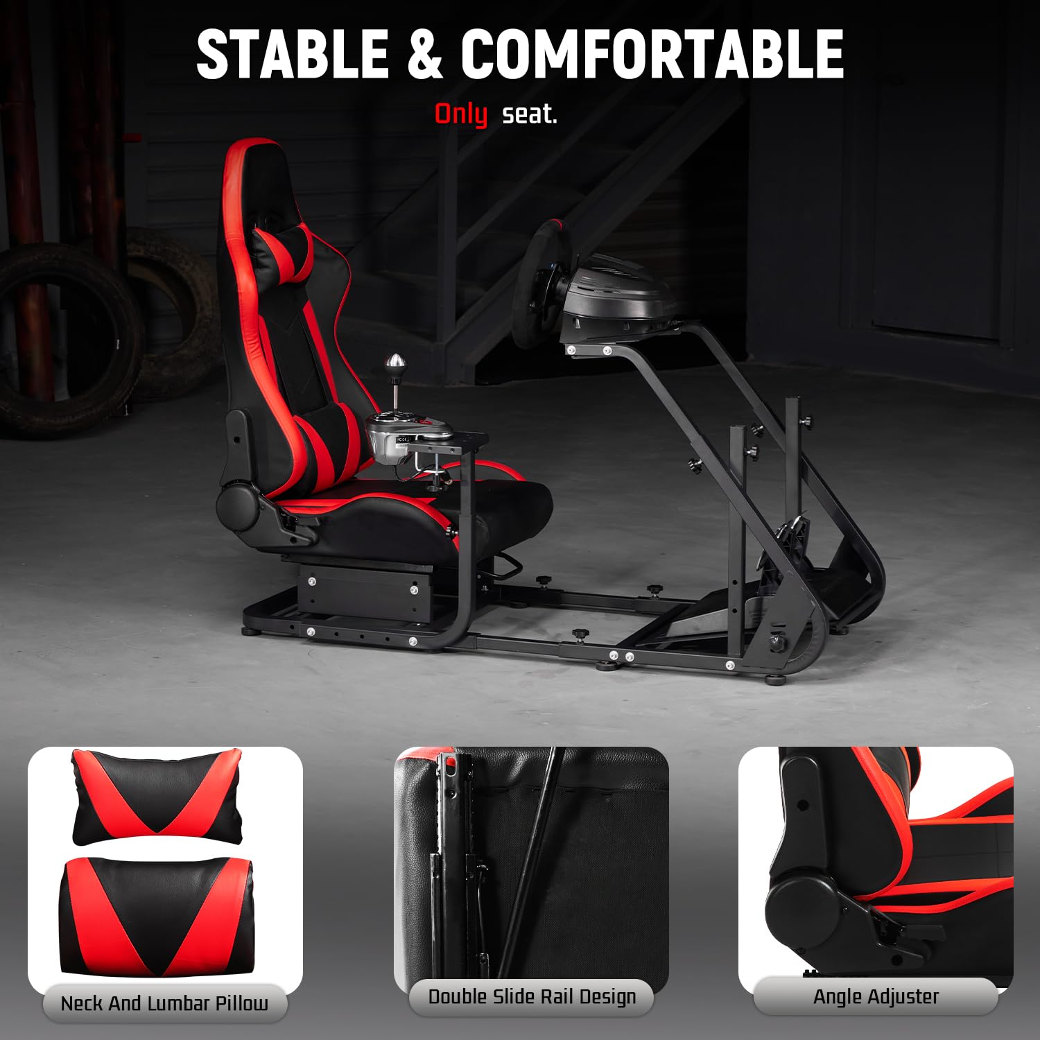 Amazon.com: Dardoo Racing Bucket Seat with Adjustable Double
