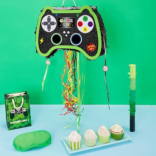 Miniatura 40 de WERNNSAI - Piñata de sirena plegable, piñata de cumpleaños con flecos que incluye cuerda para jalar, venda y bate. Decoraciones