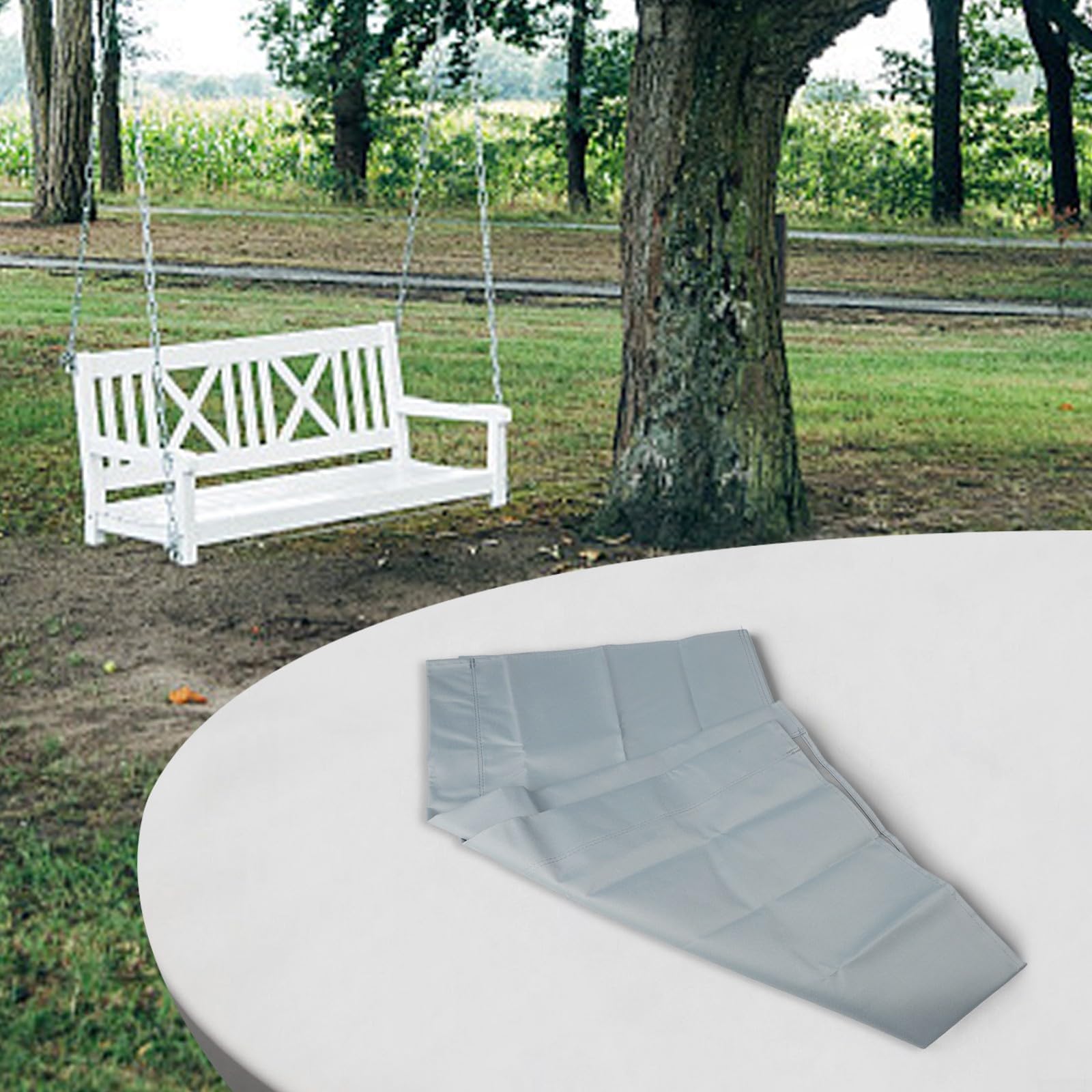 Funda para asiento de columpio al aire libre, tela Oxford 600D, para múltiples tamaños de muebles, cuidado simple para decoración al aire libre (144 x 45 x 55 cm)