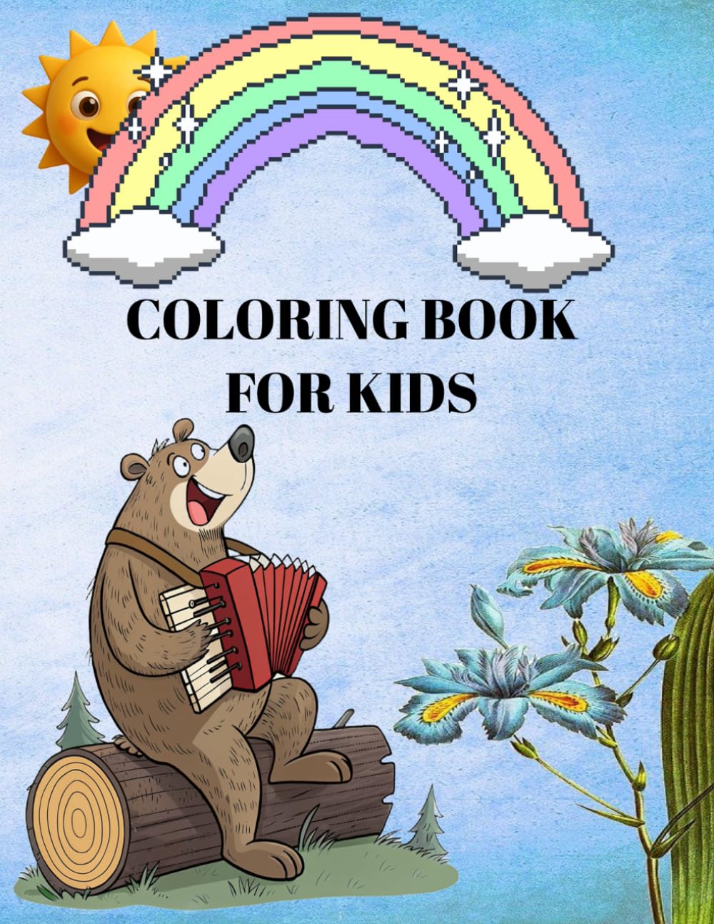 Cute Animals : Bold & Easy Coloring Book for Kids & Adults