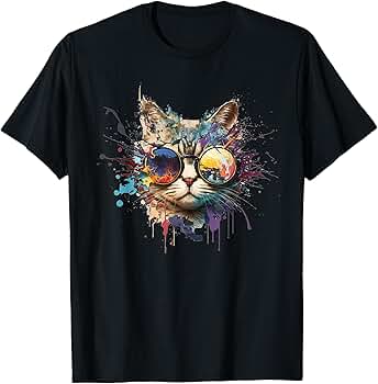 ★AWESOMEUS★ INSPIRATION CAT PIGMENT TSHIRT 4COLOR Amazon.com: Catzilla Cat Japanese Art Funny Cat Gifts For