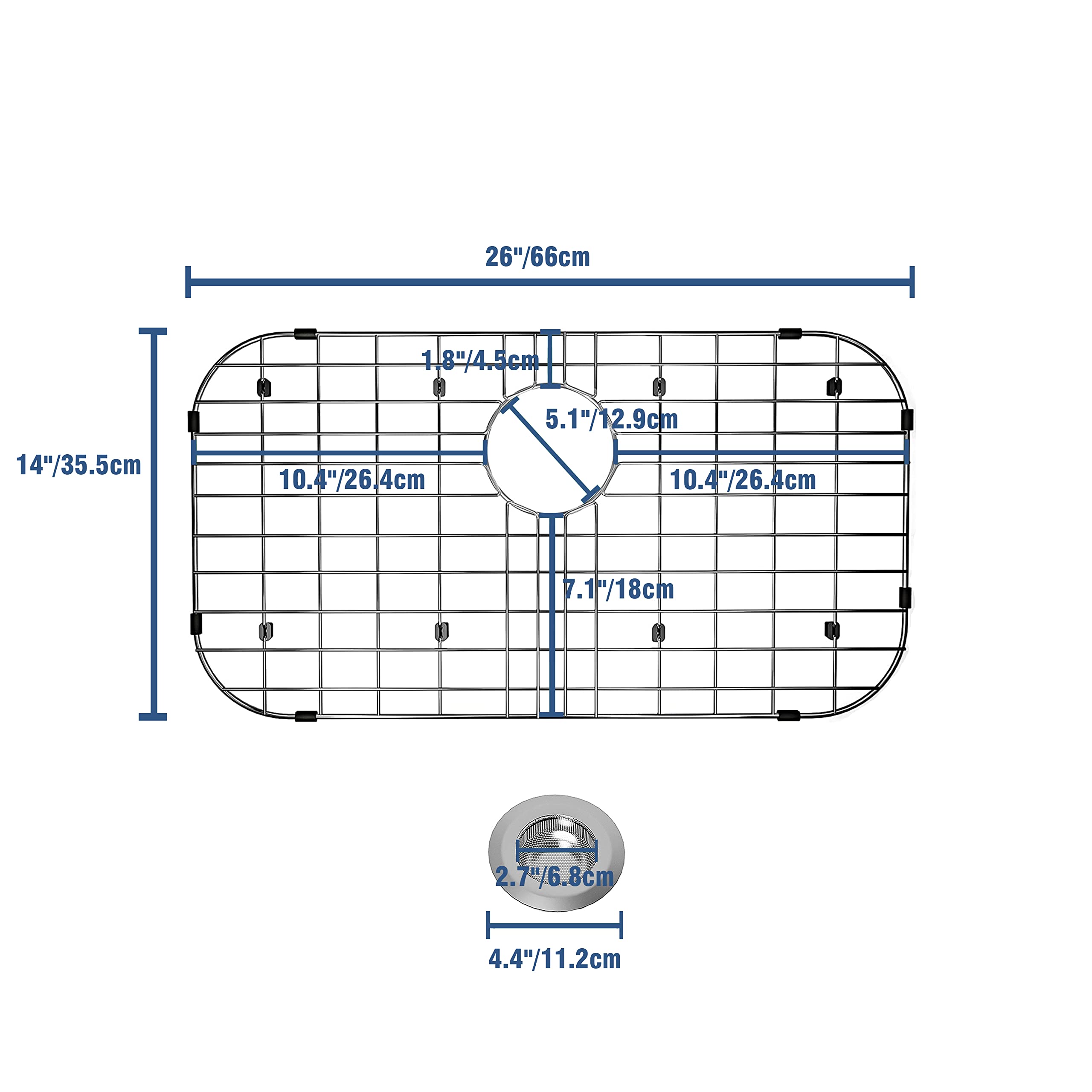 Amazon | LOCVCDA キッチンシンクグリッド 26インチ x 14インチ シンク
