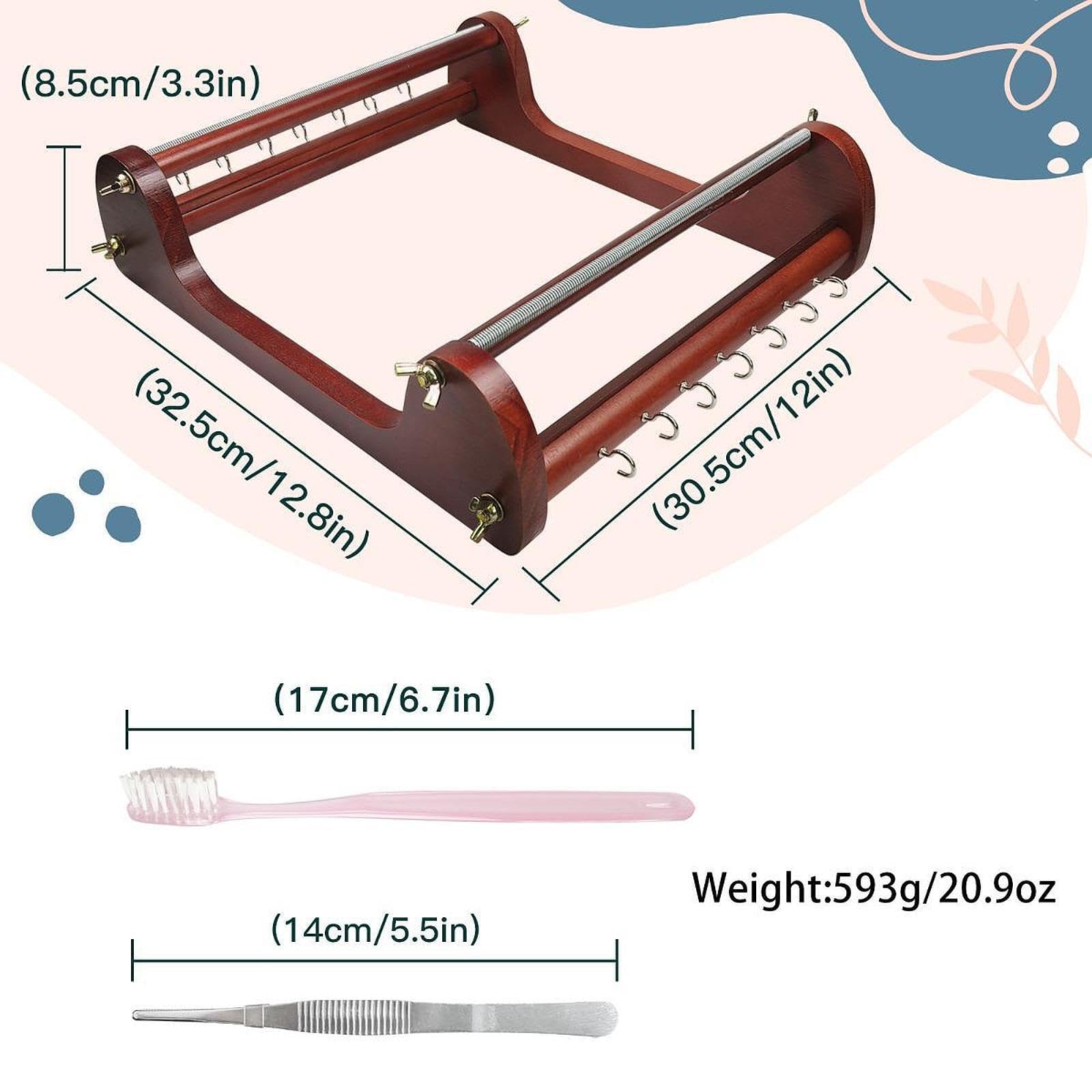 Kit per perline di gioielli fatti a mano, braccialetti, perline di legno, macchina per tessere di legno, piccolo kit di, attrezzatura artigianale