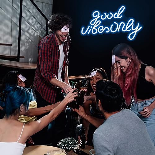 Miniatura 10 de JFLLamp Good Vibes Only - Letreros de neón para decoración de pared, luces de neón, adecuados para sala de estar, cerveza, bar, sala de juegos,