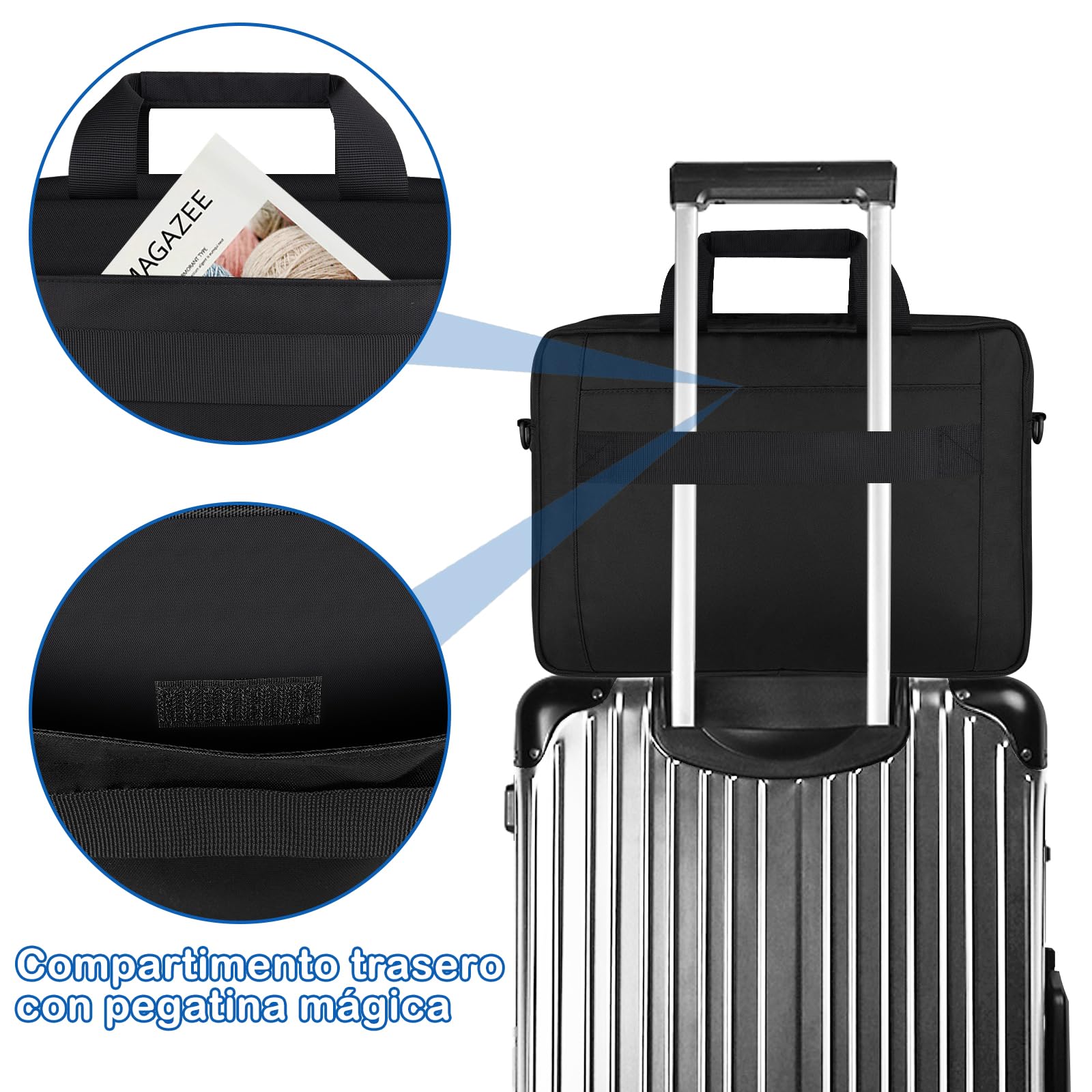 Alfheim 15,6-16 pulgadas Maletín Ordenador Portátil Funda, Impermeable Ligero Gran Capacidad Para Hombres y Mujeres Viaje Negocios, Compatible con 15,6" Lenovo Acer Dell HP Laptop Notebook