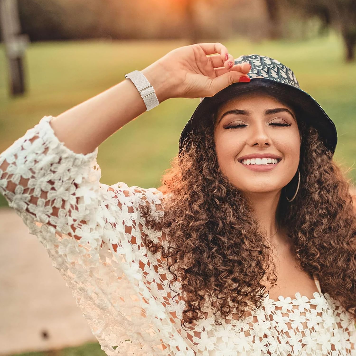 3 Pack Stretchy Nylon Watch Bands Compatible with Garmin Venu Sq/Venu Sq 2 / Venu/Venu 2 Plus, 20mm Loop Elastic Straps for Garmin Vivoactive 5 / Vivoactive 3 Women Men