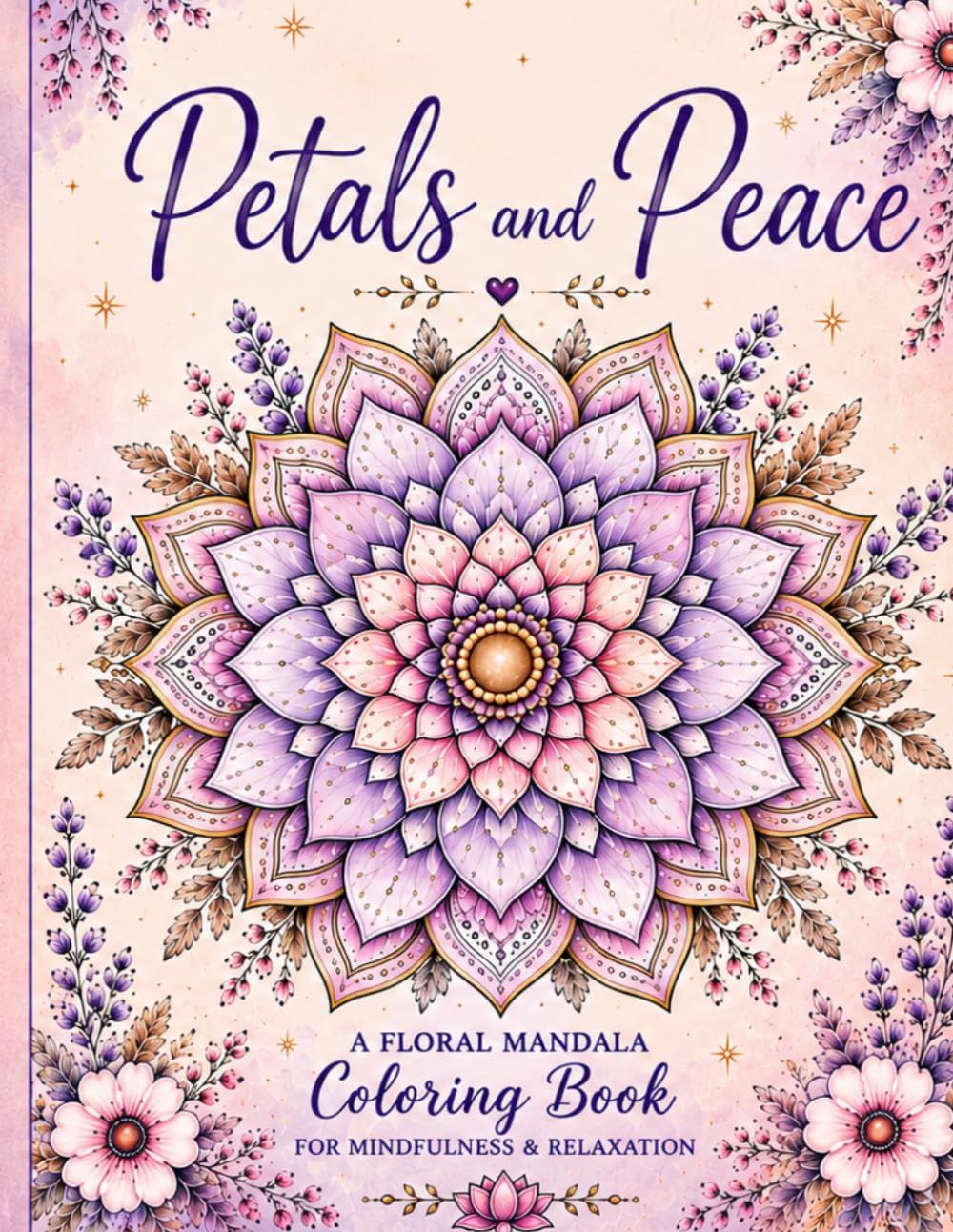 Petals and Peace: Floral Mandala Coloring Book for Mindfullness and Relaxation