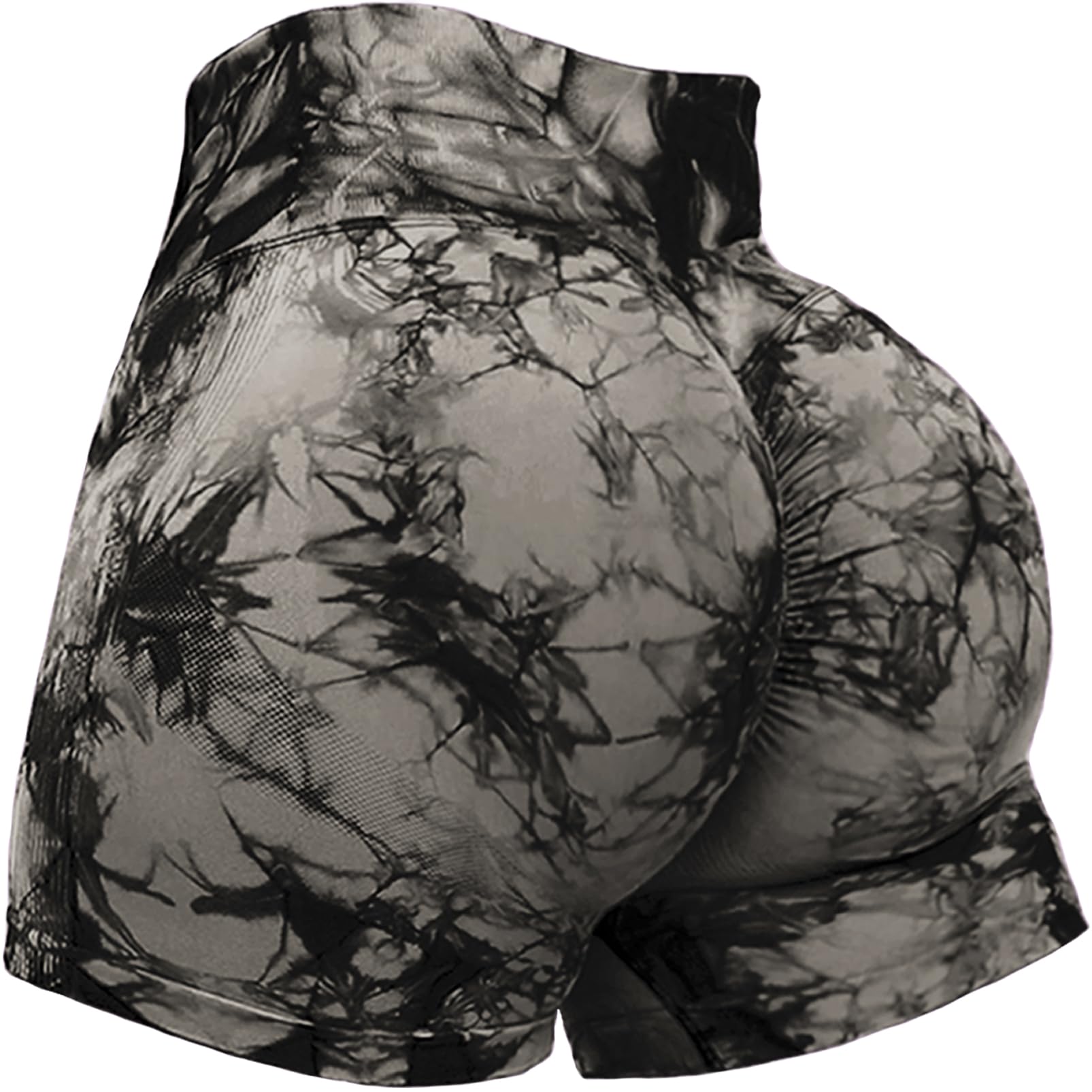 SENBAN Seamless Workout Shorts for Women: High Waisted Gym Scrunch Butt Tie Dye Short - Booty Lifting Spandex Yoga Short