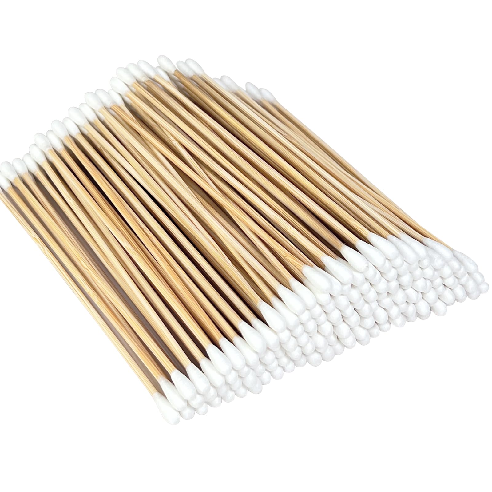 Egaageoi 400 Pcs Gun Cleaning Swabs - 6 Inch Double-Tipped Cotton Swabs with Bamboo Handles for Pistol, Rifle, and Handgun Precision Firearm Maintenance