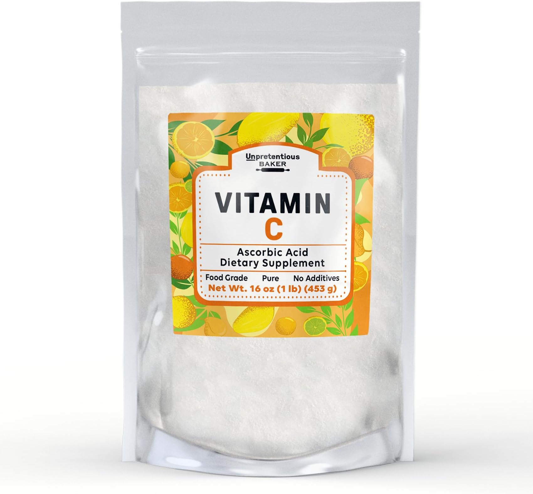 Unpretentious, Vitamin C Powder, 1 Lb