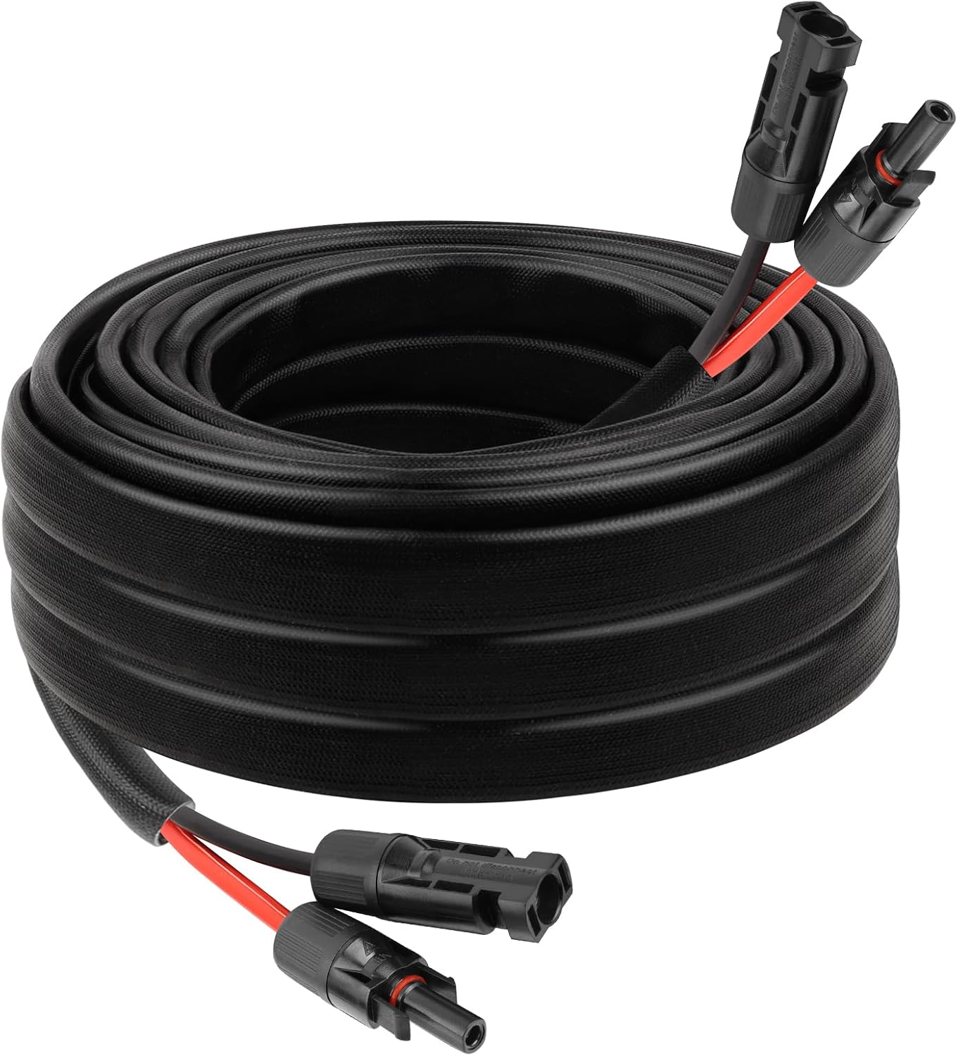 10 AWG Solar Extension Cable 30FT, Flexible Solar Panel Wire with Male to Female Connector Parallel Tinned Copper Wire for Solar Panel, Automotive, RV, Boat, Outdoors