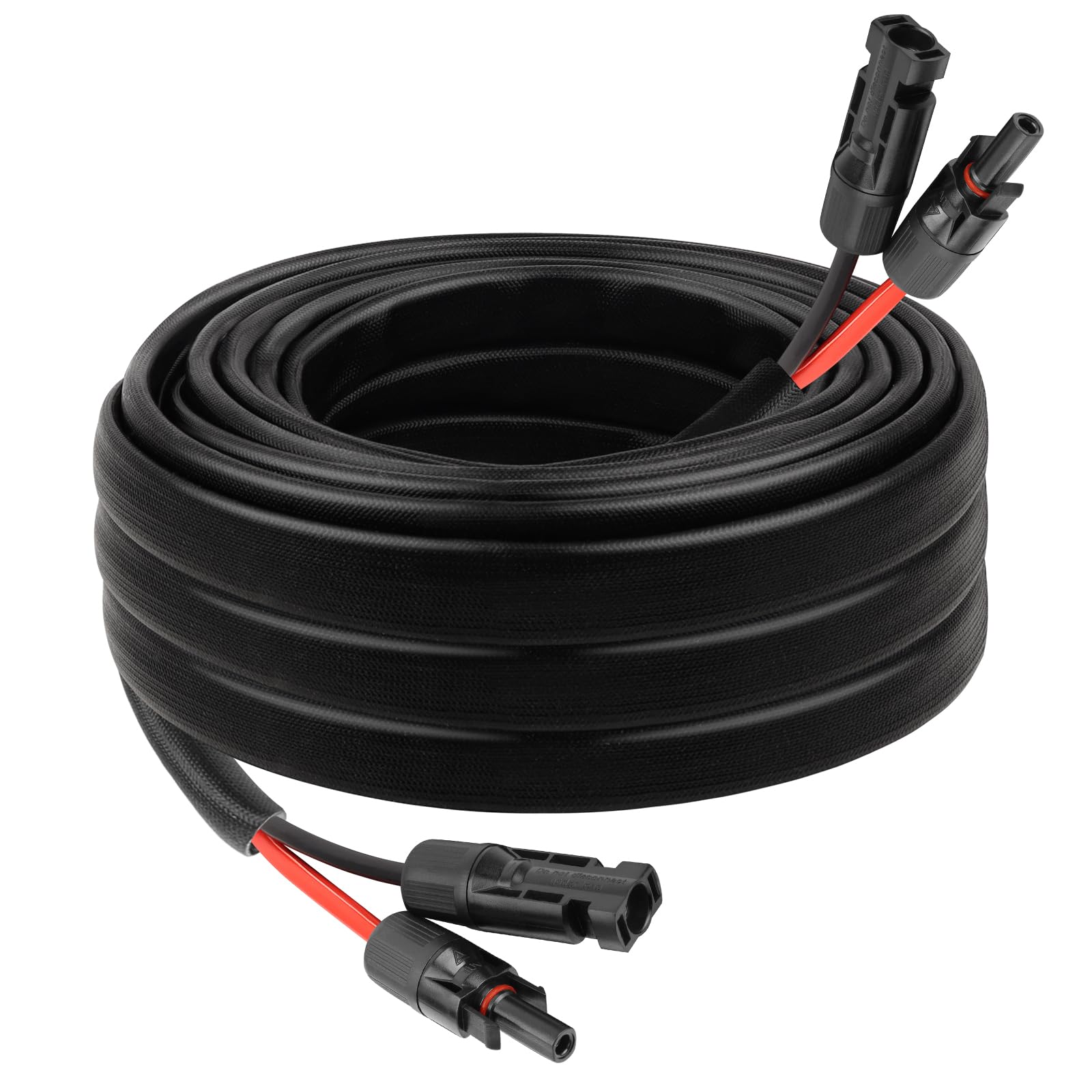 10 AWG Solar Extension Cable 10FT, Flexible Solar Panel Wire with Male to Female Connector Parallel Tinned Copper Wire for Solar Panel, Automotive, RV