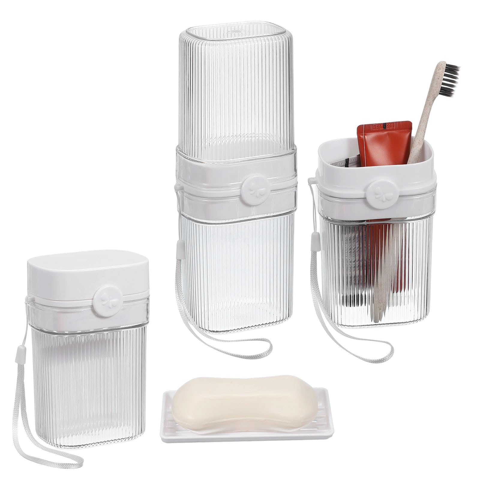 Étui de brosse à dents de voyage avec porte-savon étanche portable de salle de bain