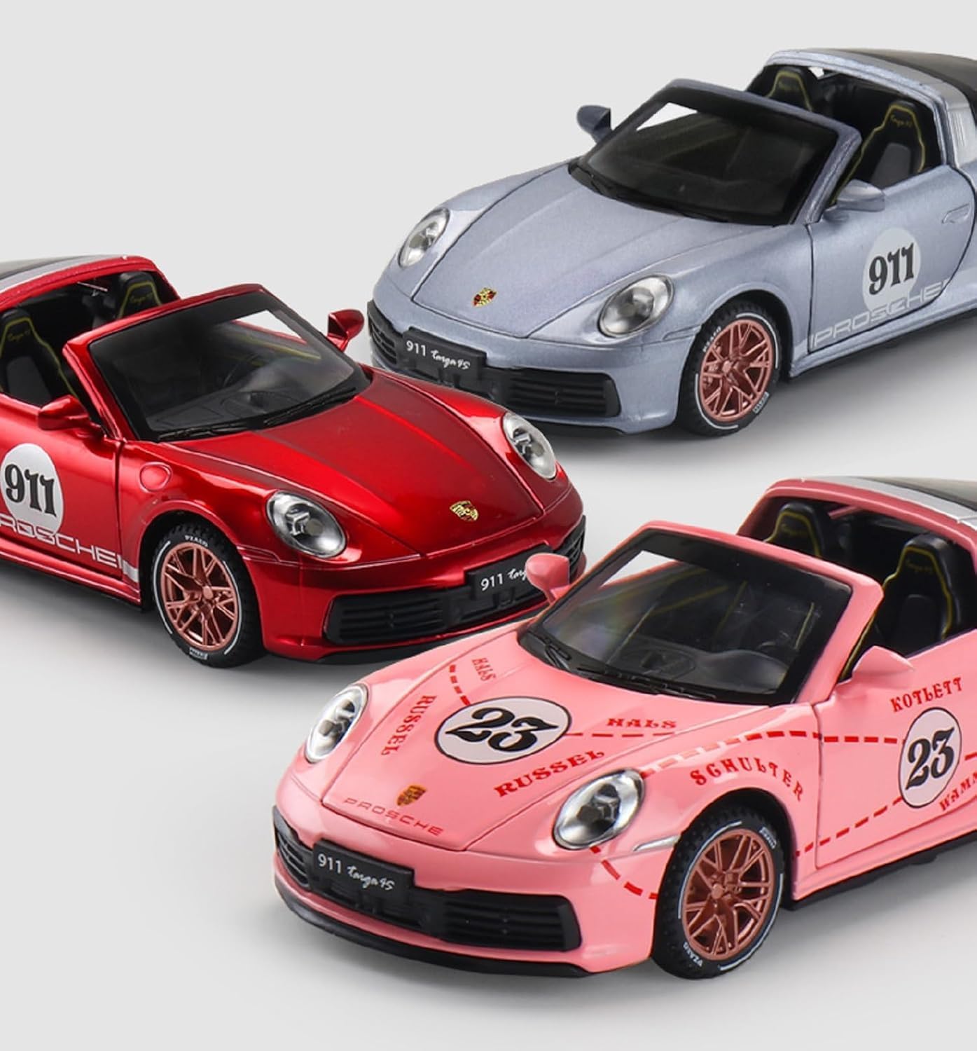 Umadiya® Porschee 911 Targa 4S Toy Car 1:32 Exclusive Alloy Metal Pull Back Die-cast Car Metal Pullback Toy car with Openable Doors & Light, Music Boys Gifts Toys for Kids【Colors as Per Stock】 — Amazon image 9