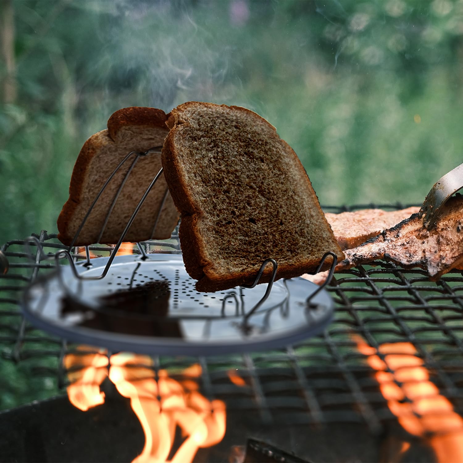 Snapklik.com : Folding Camp Stove Toaster, Stainless Steel 4 Slice ...