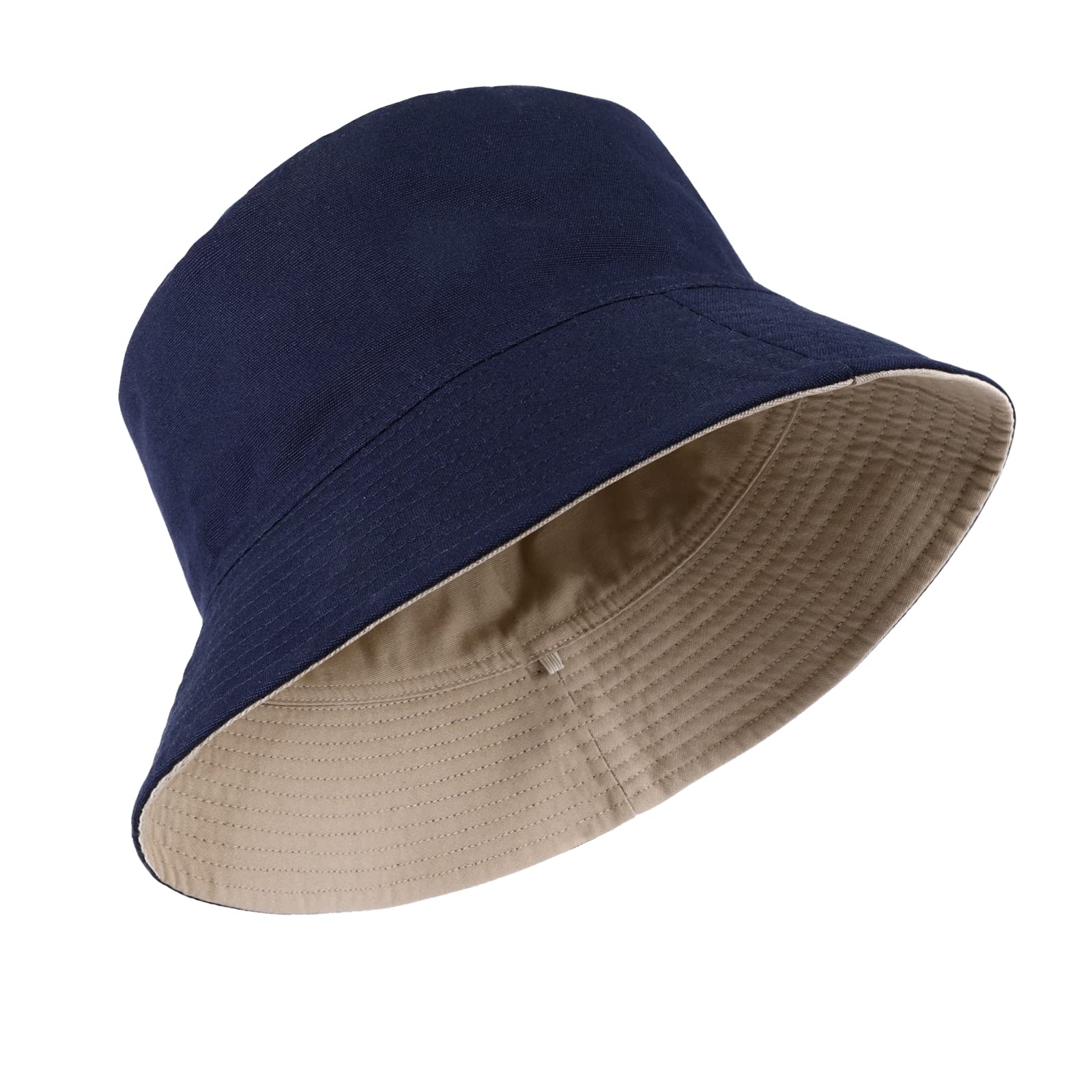 TAGVO Cabezas Grandes Gorro Pescador Reversibles Sombreros Cubo XXL Plegables Senderismo Camping Sombrero Algodón Sombreros Sol de Plegables para Hombres Mujeres