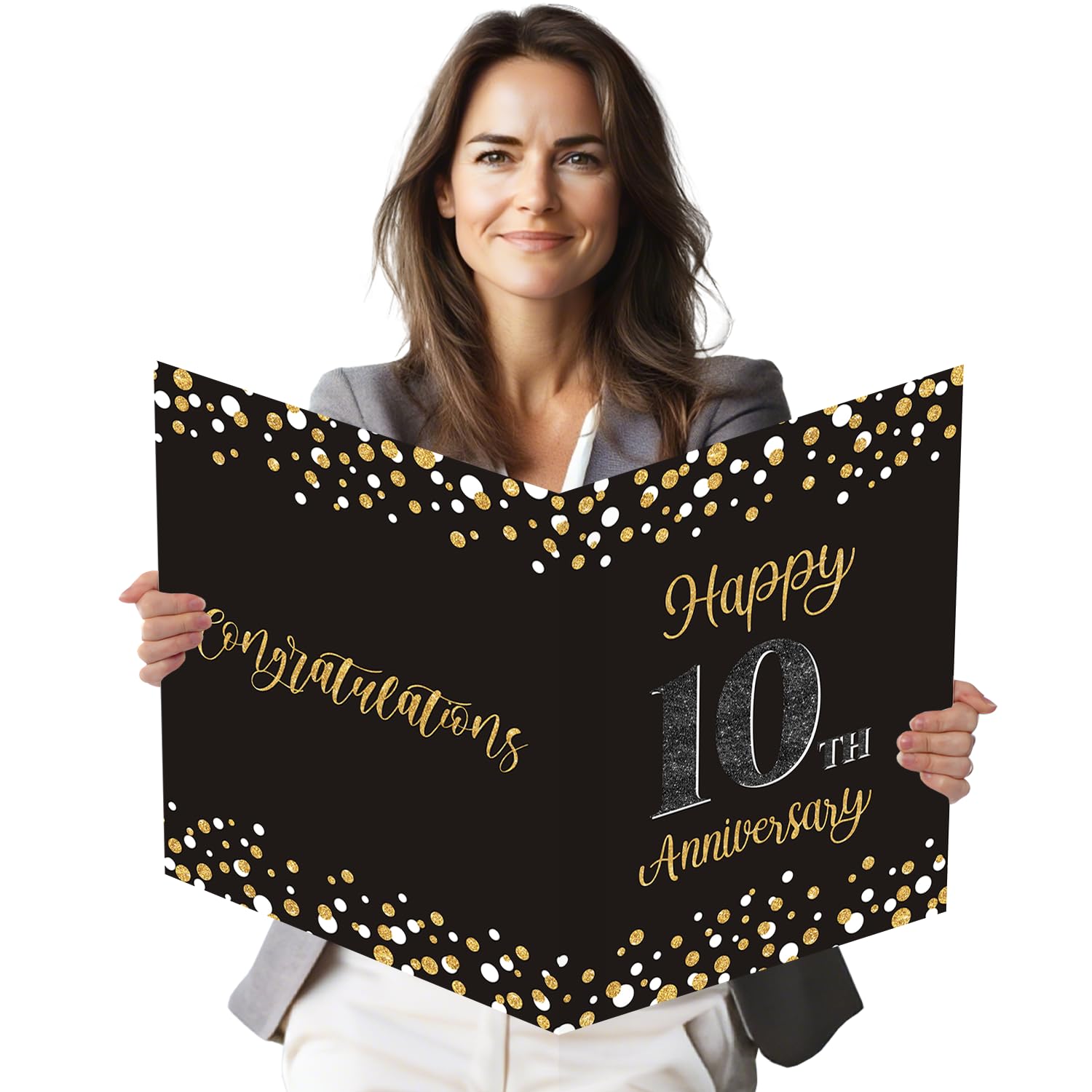 Amazon.com: 10 Year Anniversary Card for Work,Happy 10th
