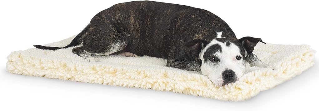 HuggleHounds Mat Cat & Dog Bed - Crate Pads for Dog Cages, Machine Washable Kennel Bed for Sleeping, Small & Medium Size Breeds - Medium, 23" x 36"