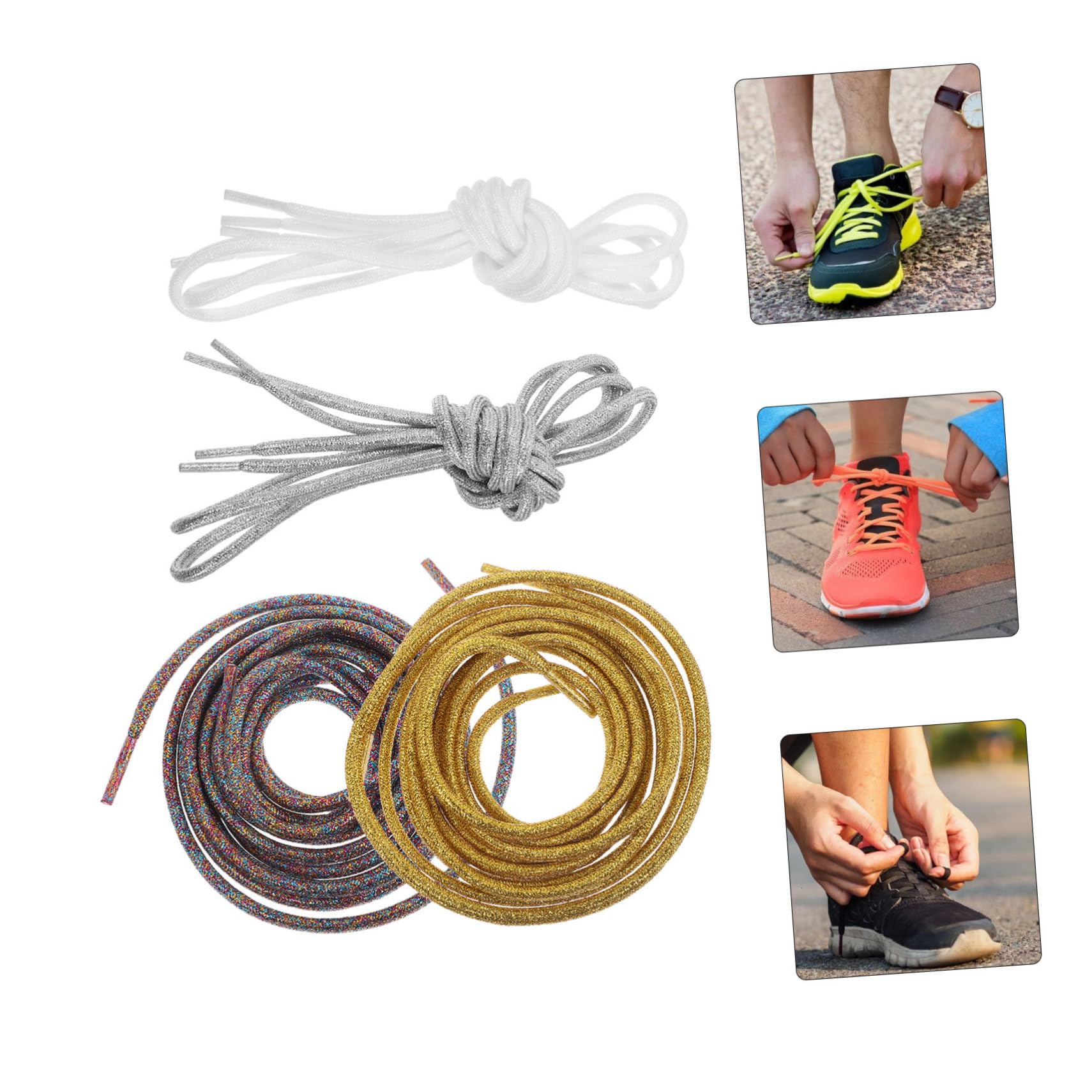 SOIMISS Schnürsenkel Aus Draht Damen Schnürsenkel Schuhband Ersatz Für Damenschnürsenkel Schnürsenkel Für Schuhe Dicke Seilschnürsenkel Seil Schnürsenkel Metallische Linie