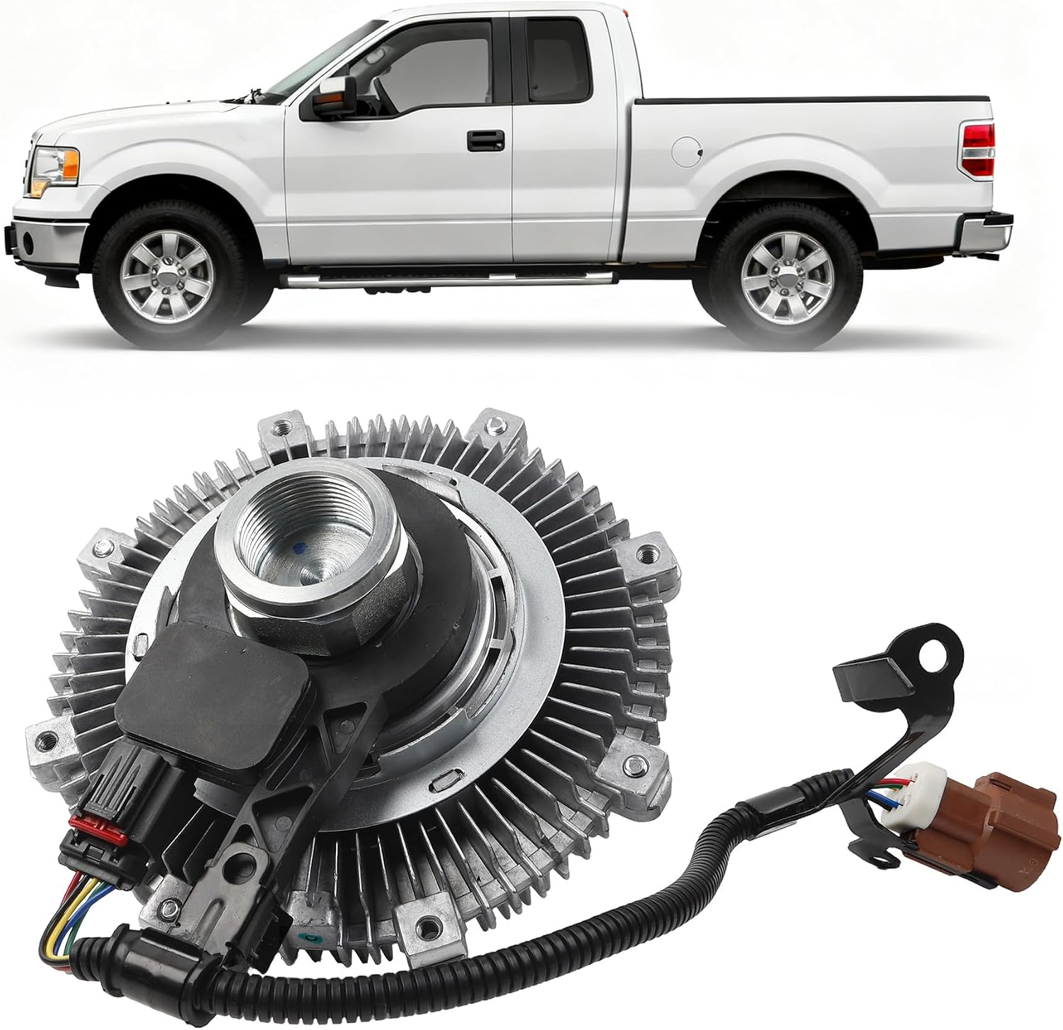 Dasbecan Engine Radiator Cooling Fan Clutch Compatible With Ford Expedition F-150 Lincoln Mark LT Navigator 2007-2008 Replaces# 7L1Z8A616B 7L1Z8A616C 7L1Z-8A616-A 7L1Z8A616A 3264 YB3074 622005