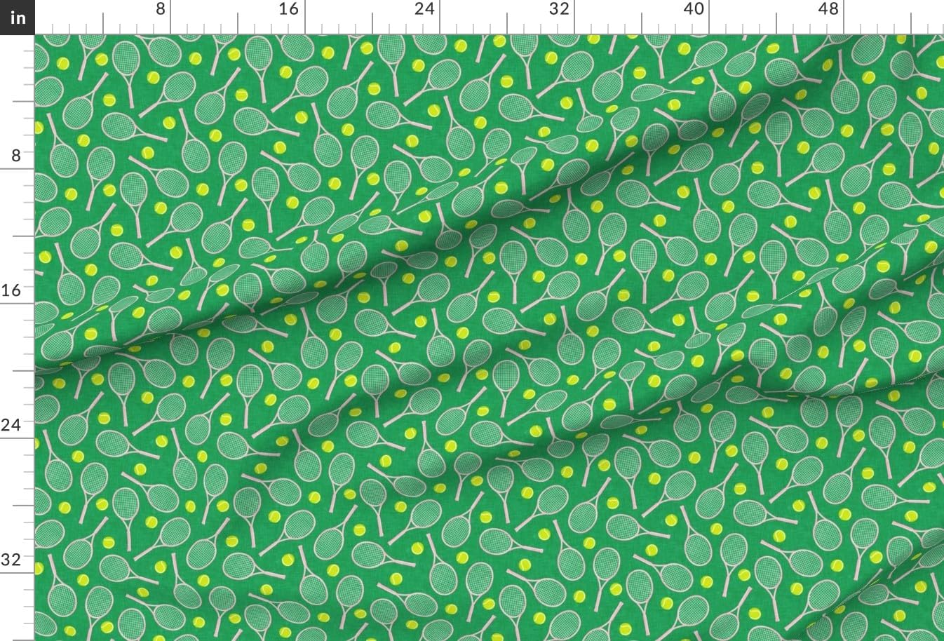 Spoonflower Fabric - Tennis Ball Sports Preppy Racquet Tennis Racket Printed on Minky Fabric by The Yard - Sewing Baby Blankets Quilt Backing Plush
