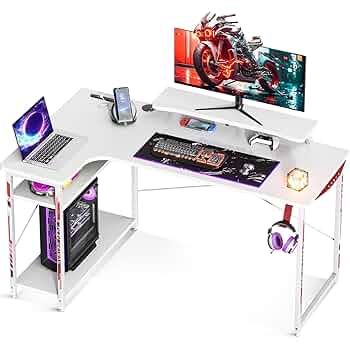 パソコンデスク i-desk 楽天市場】パソコンデスク I字型 PCデスク デスク ラック付き 省