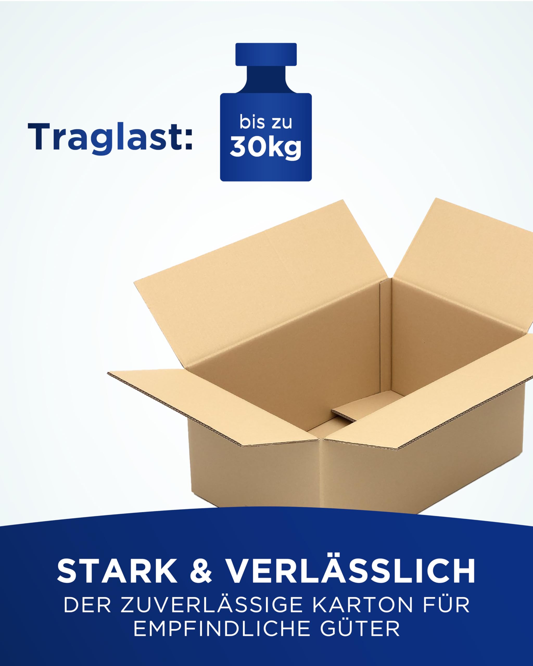 KK Verpackungen Versandkartons 600 x 400 x 300 mm Braun 2-wellig (Innenmaß 586 x 383 x 274 mm) | 15 Stück, Faltkartons Kartons für Versand als DHL Paket Hermes Paketklasse L DPD GLS Paketklasse XL