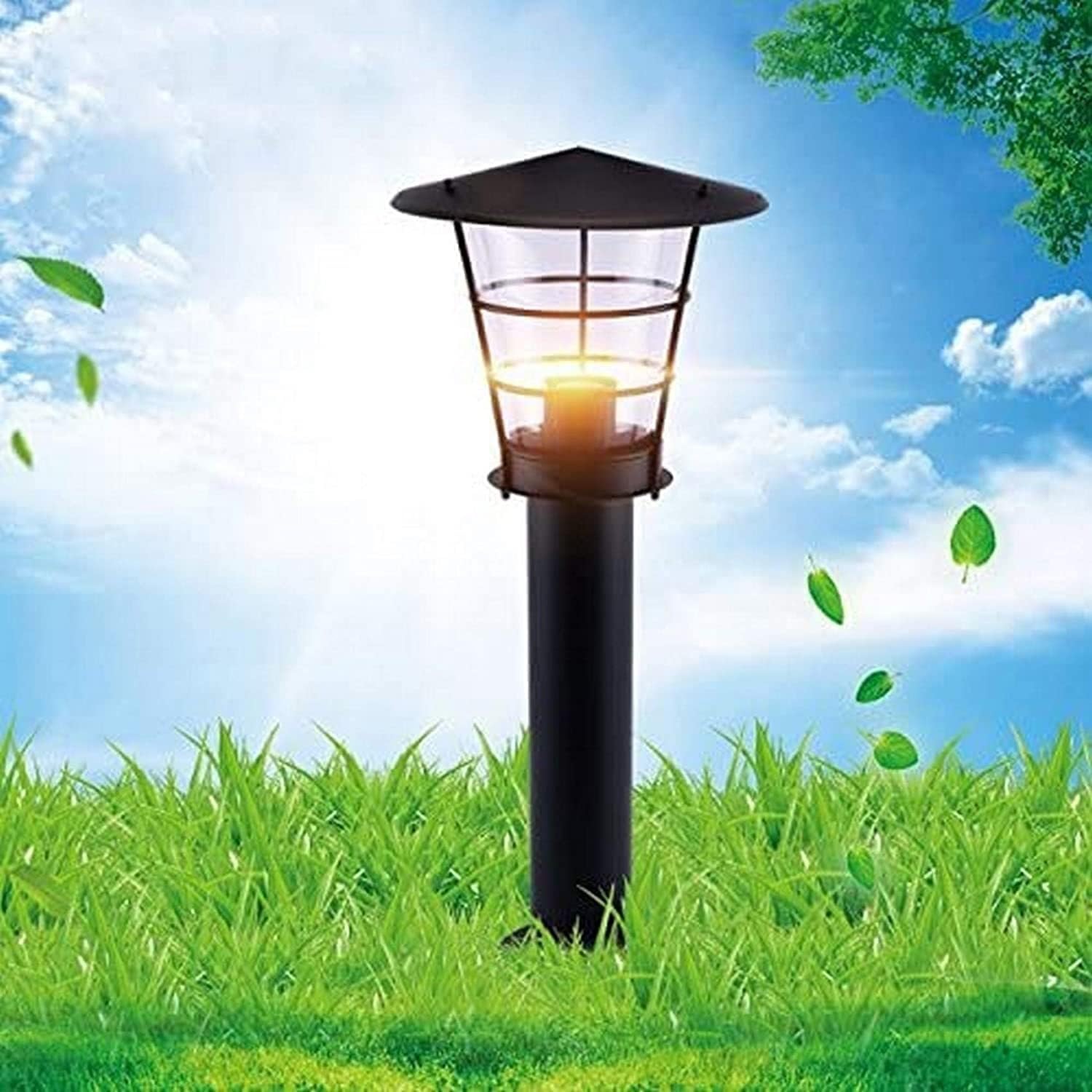 Simple Modern Stainless Steel Waterproof Lawn Lamp Landscape Garden Villa Outdoor Floor Lamp Acrylic E27 European American Street Lamp Post Lamp Traditional Landscape Lighting