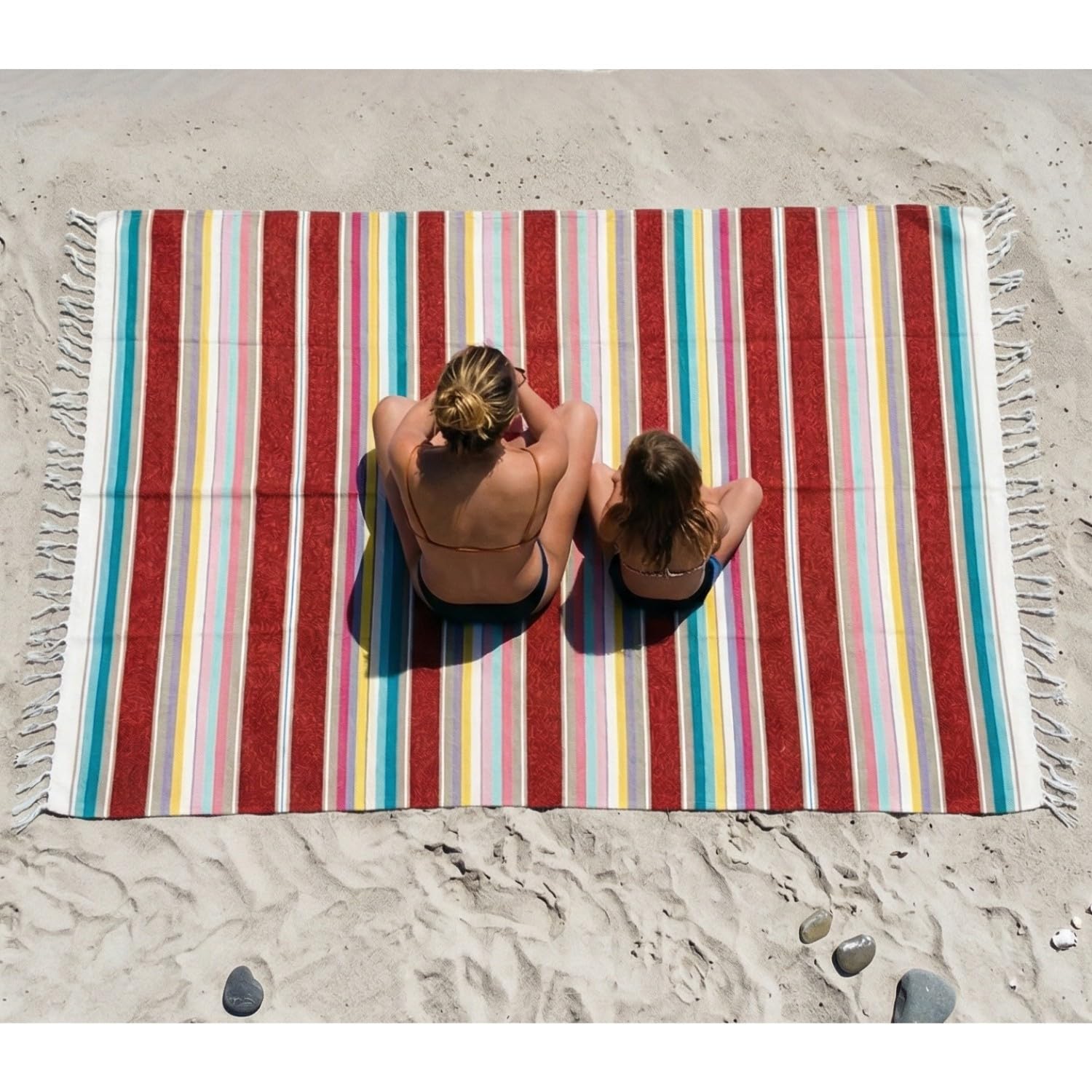 Open Road Goods Authentic Mexican Serape Blanket – 100% Cotton
