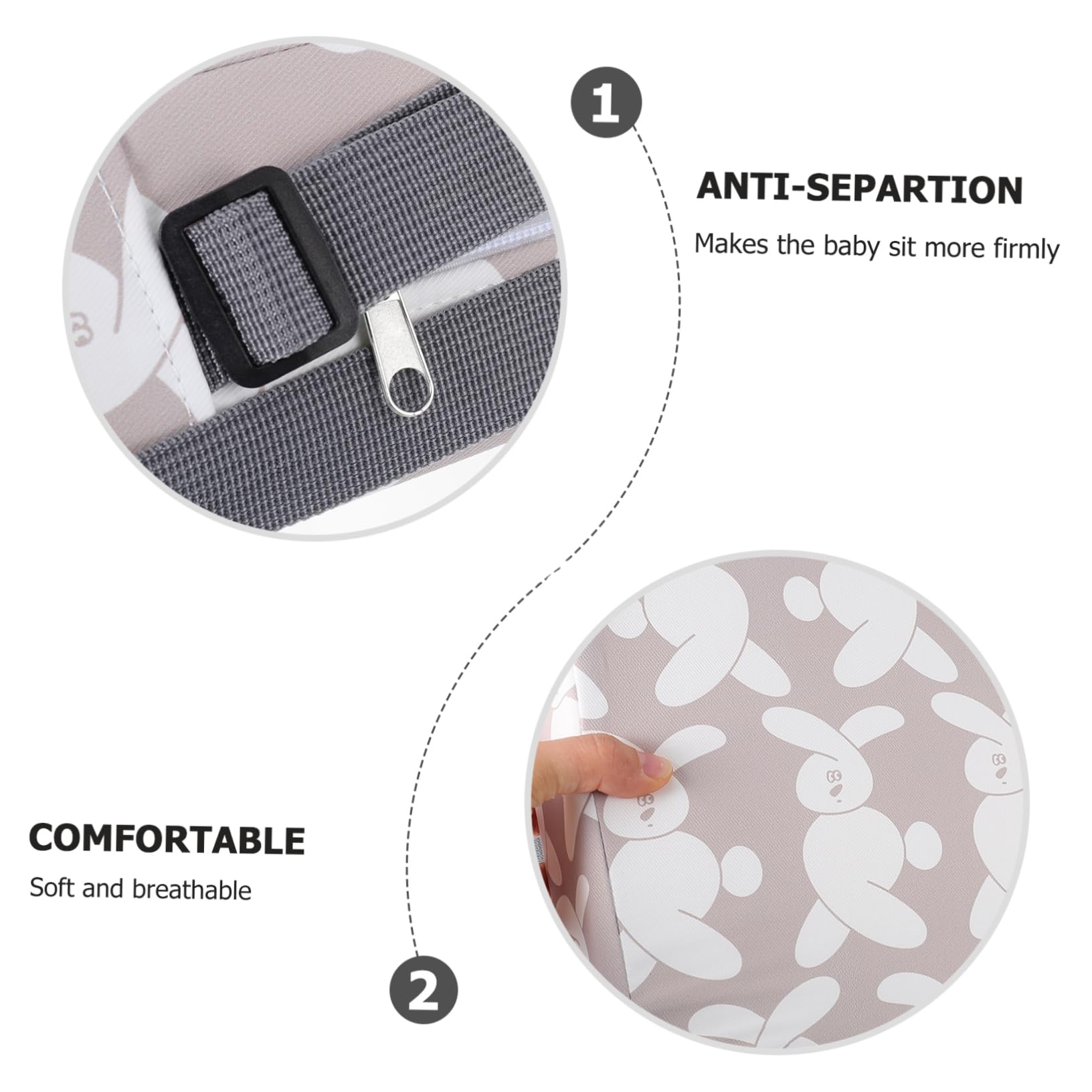 Abaodam 1 Pc Cojín Asiento Que Aumenta La Altura Silla Portatil Tronas Para Cojín Para Silla Niños Chair Cojín Cuadrado Tela Niño Pequeño Accesorios Portátil Esponja