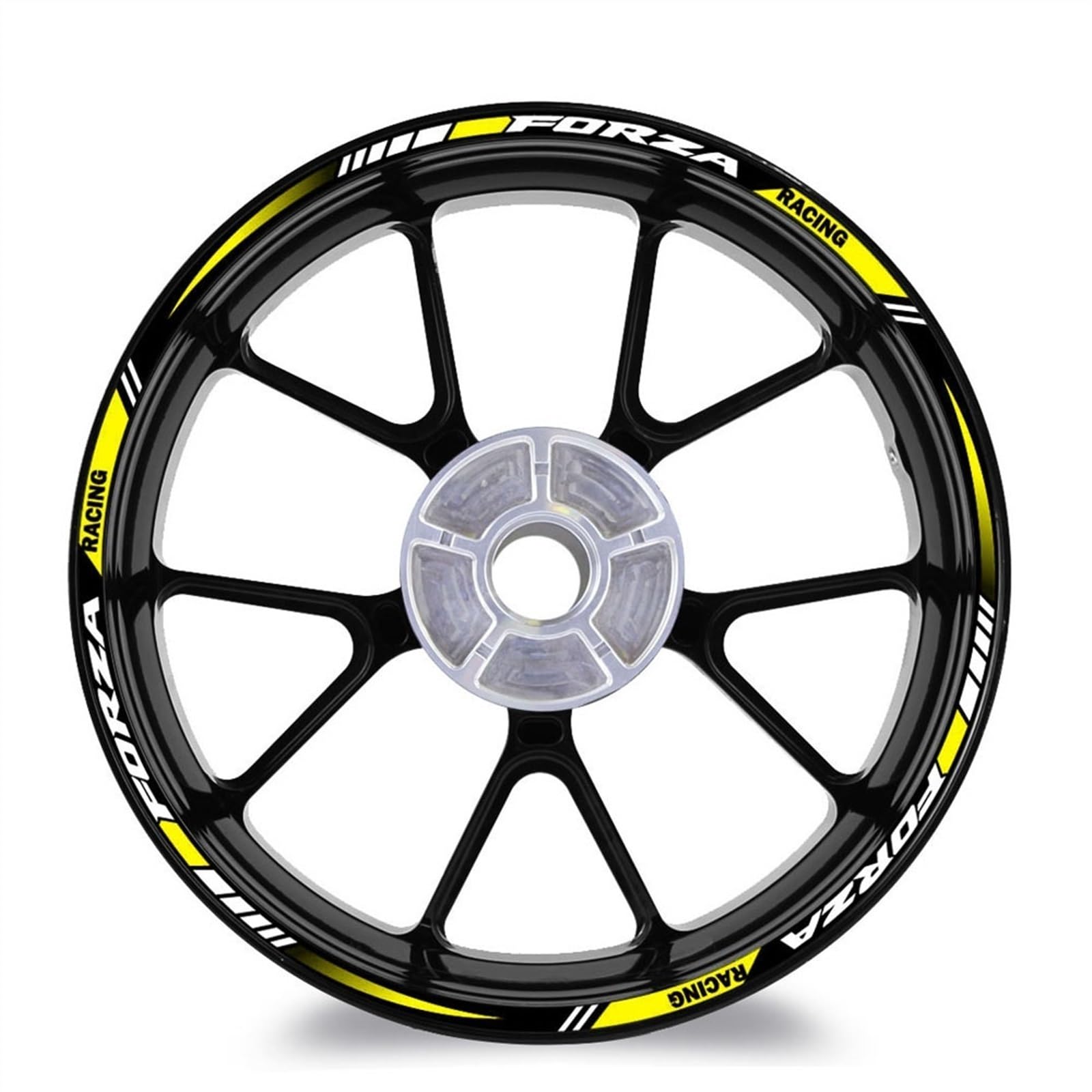 Motorcycle Wheel Sticker Reflective Rim Scooter Stripe Decal Accessories for Forza 125 250 300 350 750 MF13 Decorative(Color5)