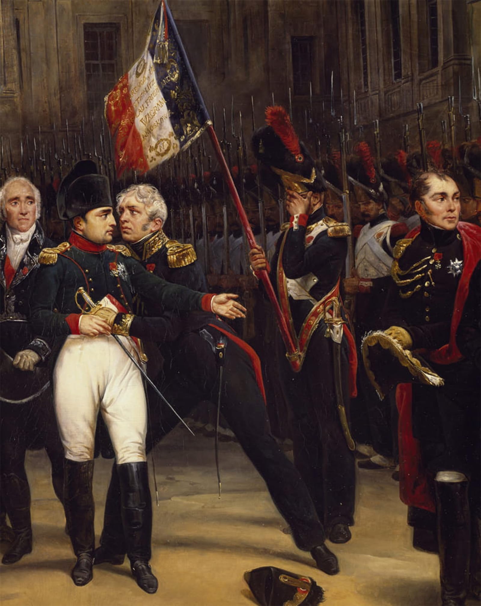 RZHRHJES Abstract Painting Poster Art Print Canvas Print Poster Napoleon's Farewell to Imperial Guard April by Emile Jean Horace Vernet Landscape Canvas Painting for Home Decor 60x90cm