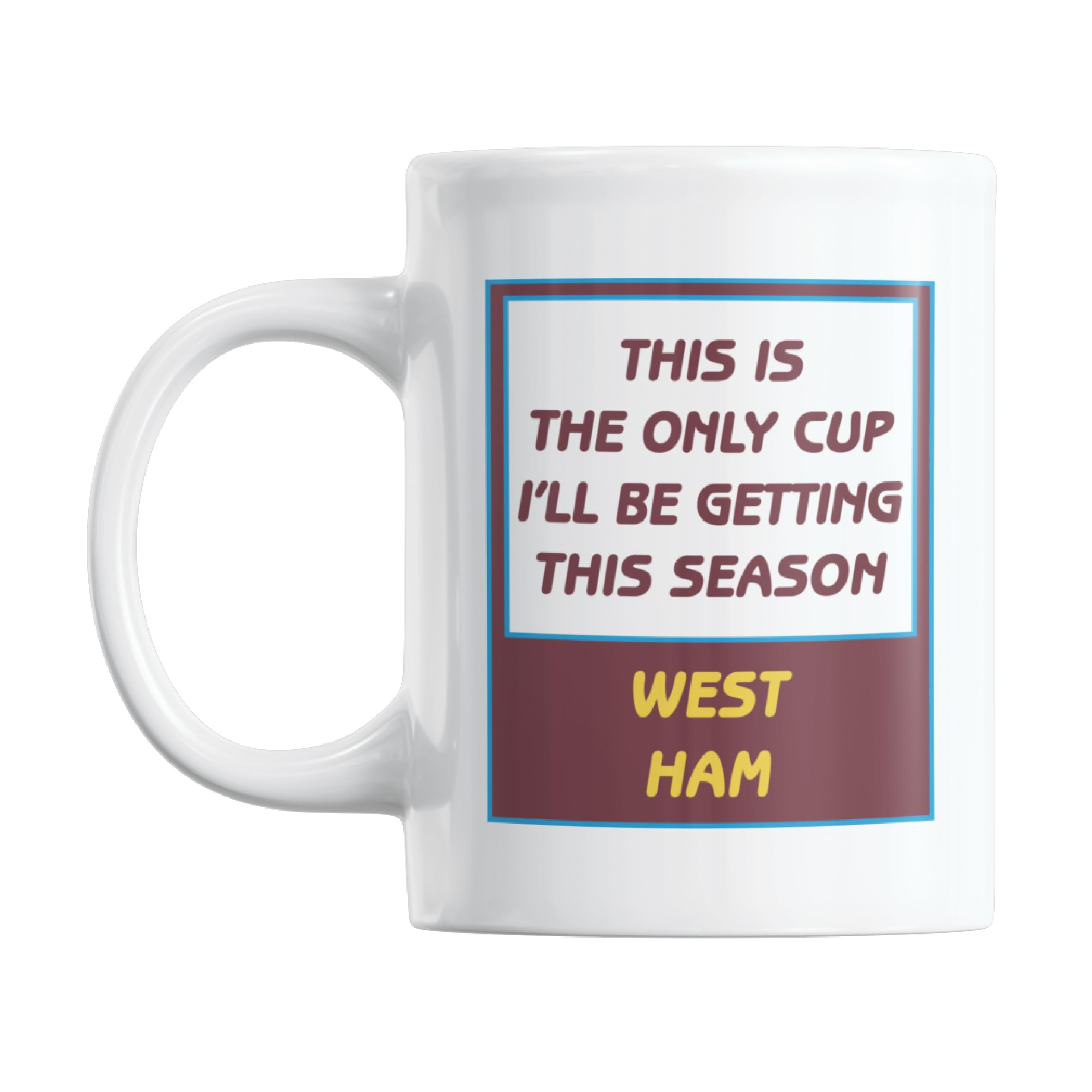 Gift Island Football Secret Santa Mug Gift for West Ham Supporters | Mug Gift for West Ham Fans | Football Stuff, Joke Mug for Friends, Colleague, Cousin, Uncle, Dad, Father, Son, Brother 11oz — image 1